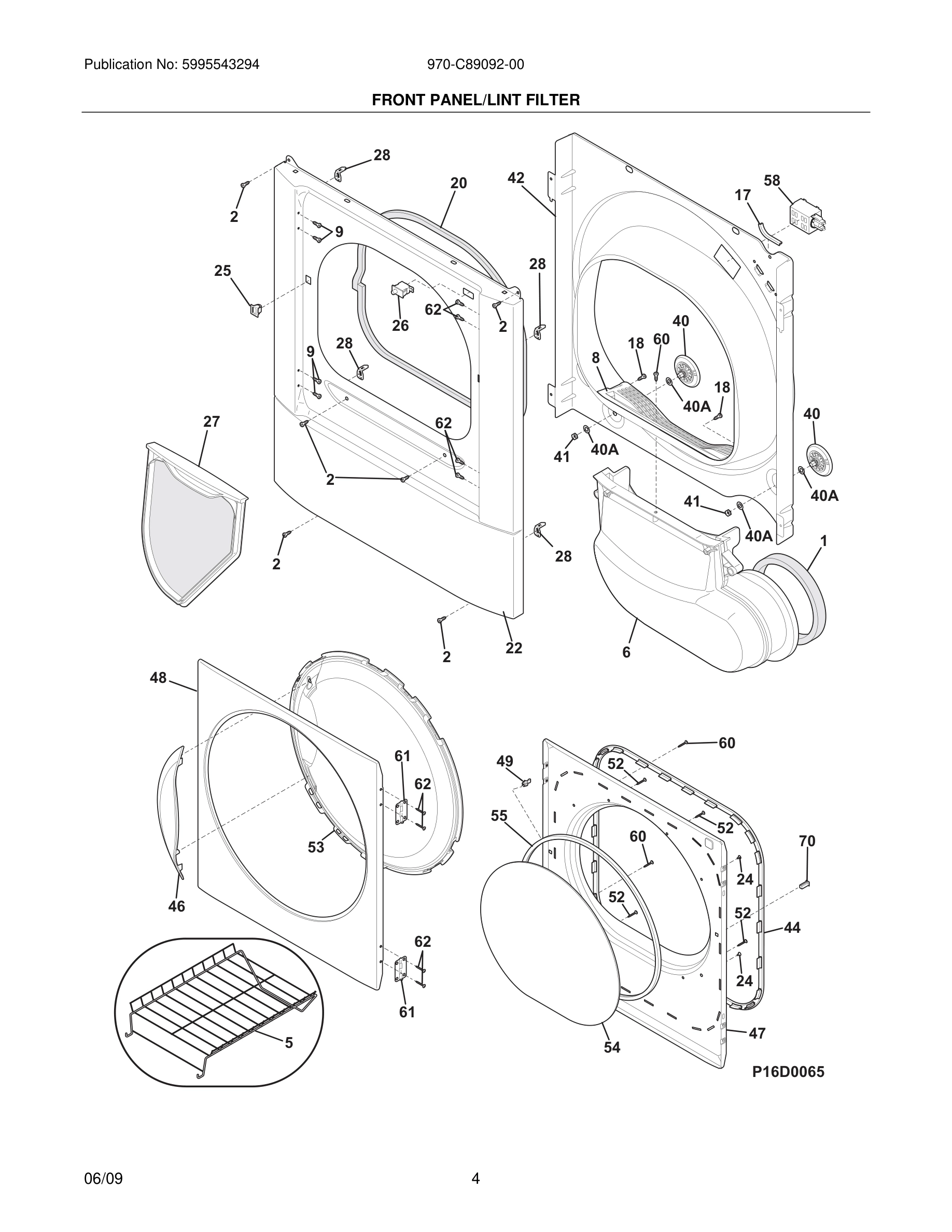 05 - FRONT PANEL/LINT FILTER