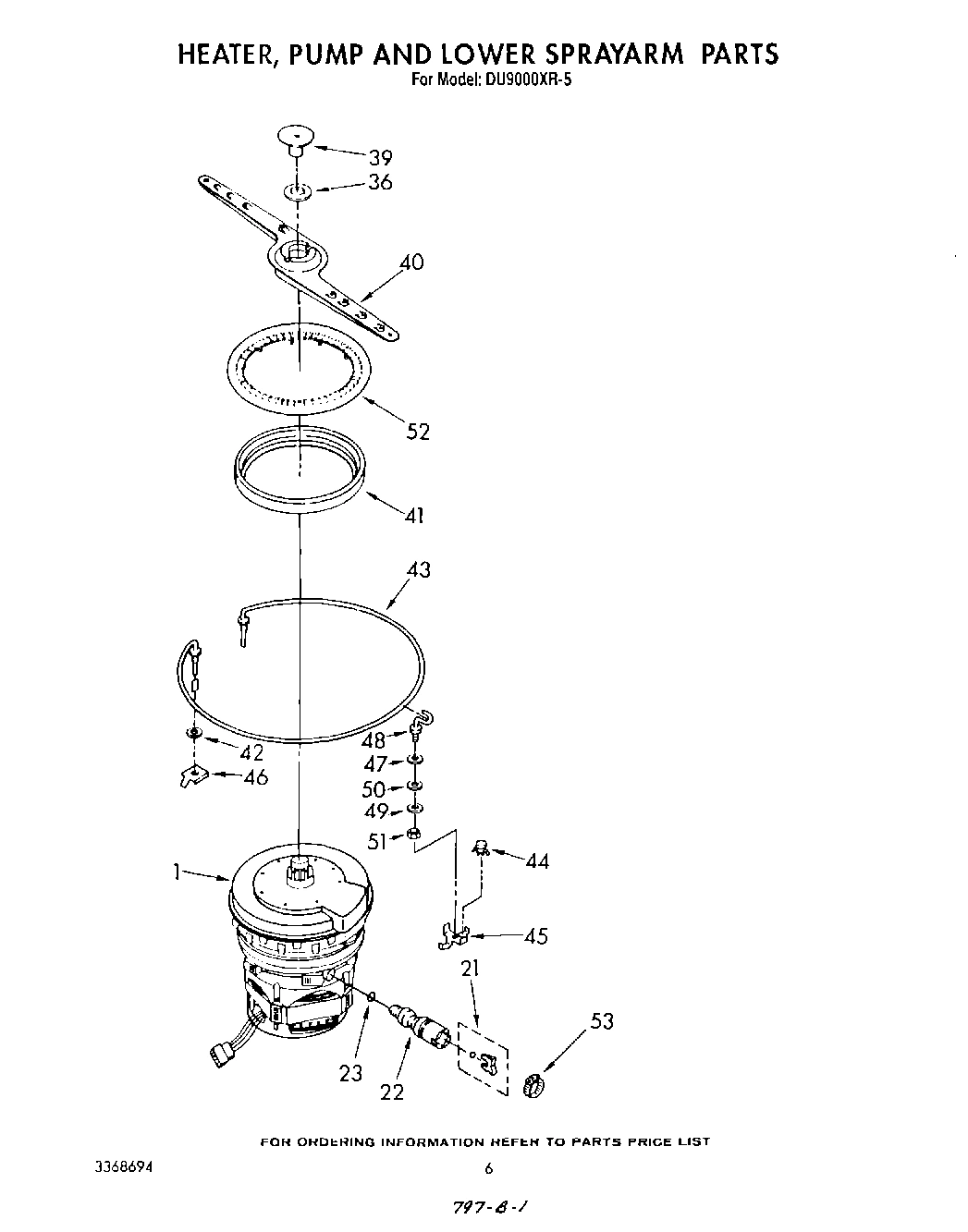 04 - HEATER, PUMP AND LOWER SPRAY ARM