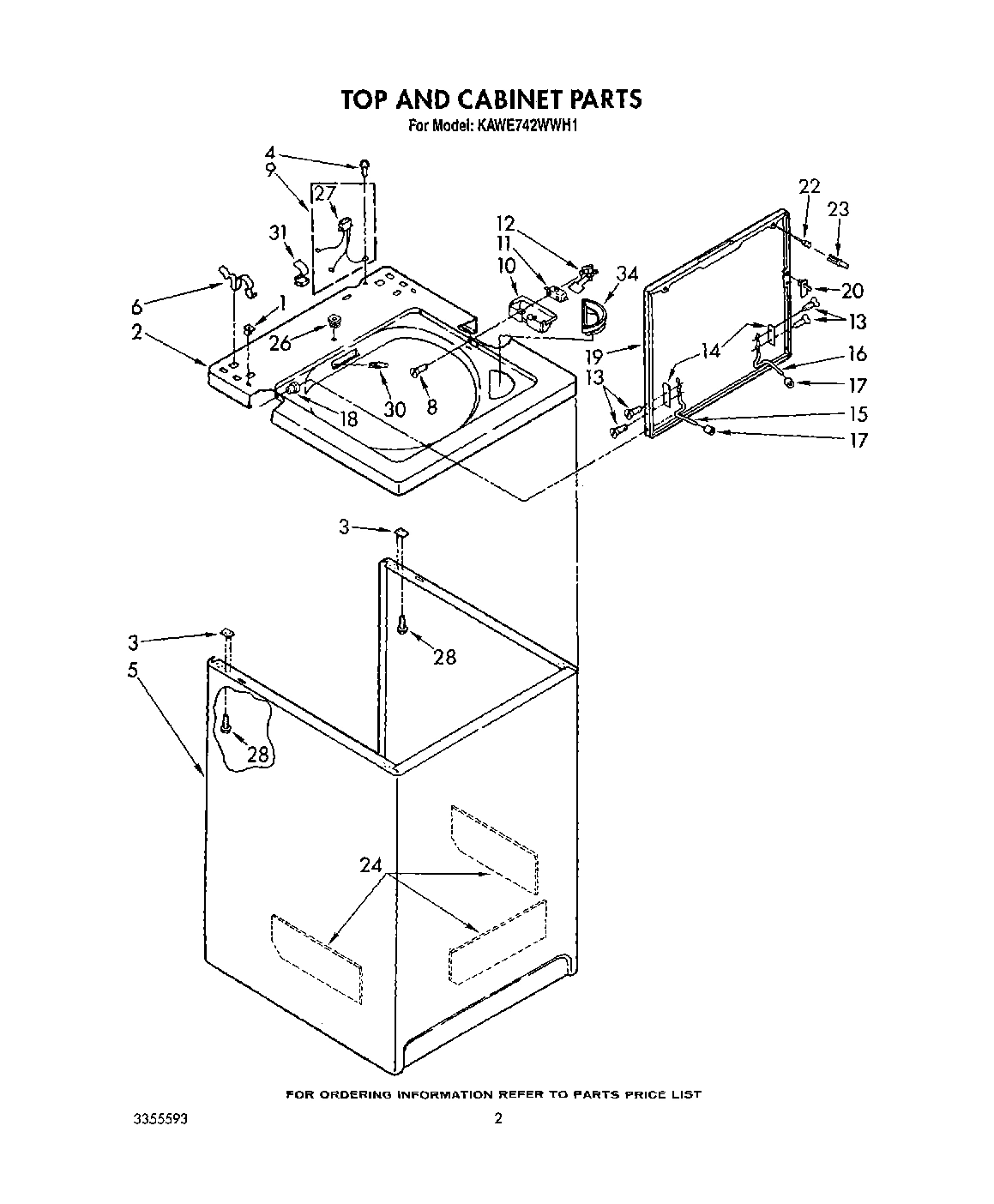 02 - TOP AND CABINET, LIT/OPTIONAL