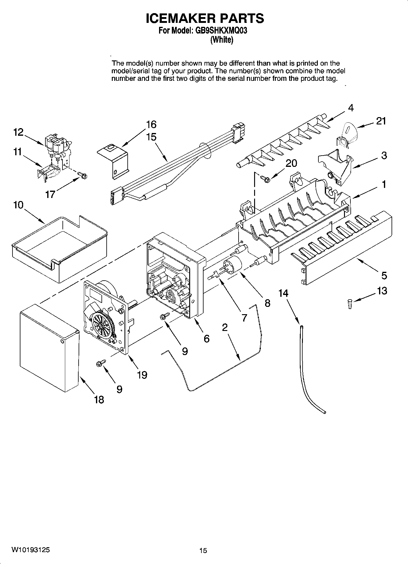 08 - ICEMAKER PARTS, OPTIONAL PARTS (NOT INCLUDED)