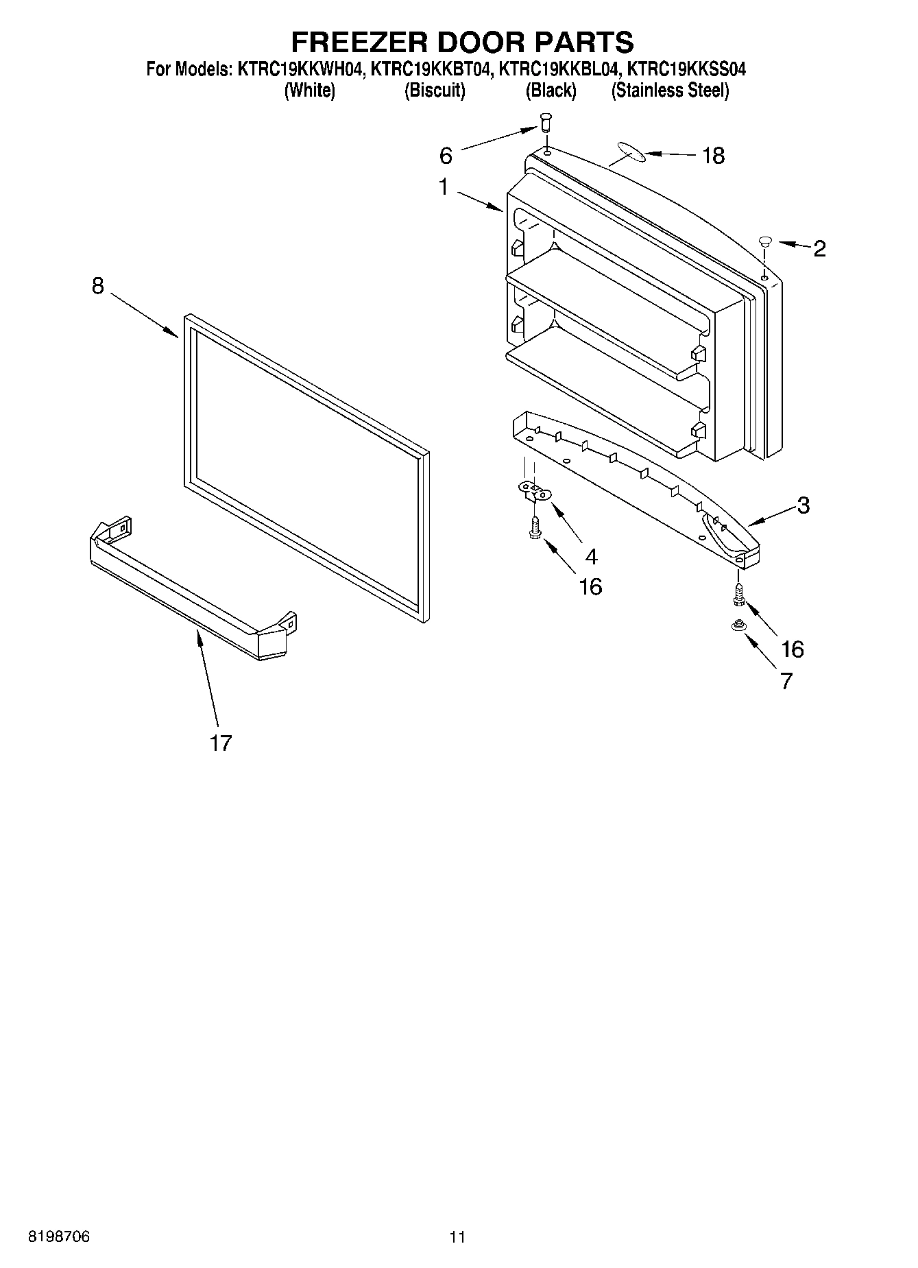 06 - FREEZER DOOR PARTS, OPTIONAL PARTS