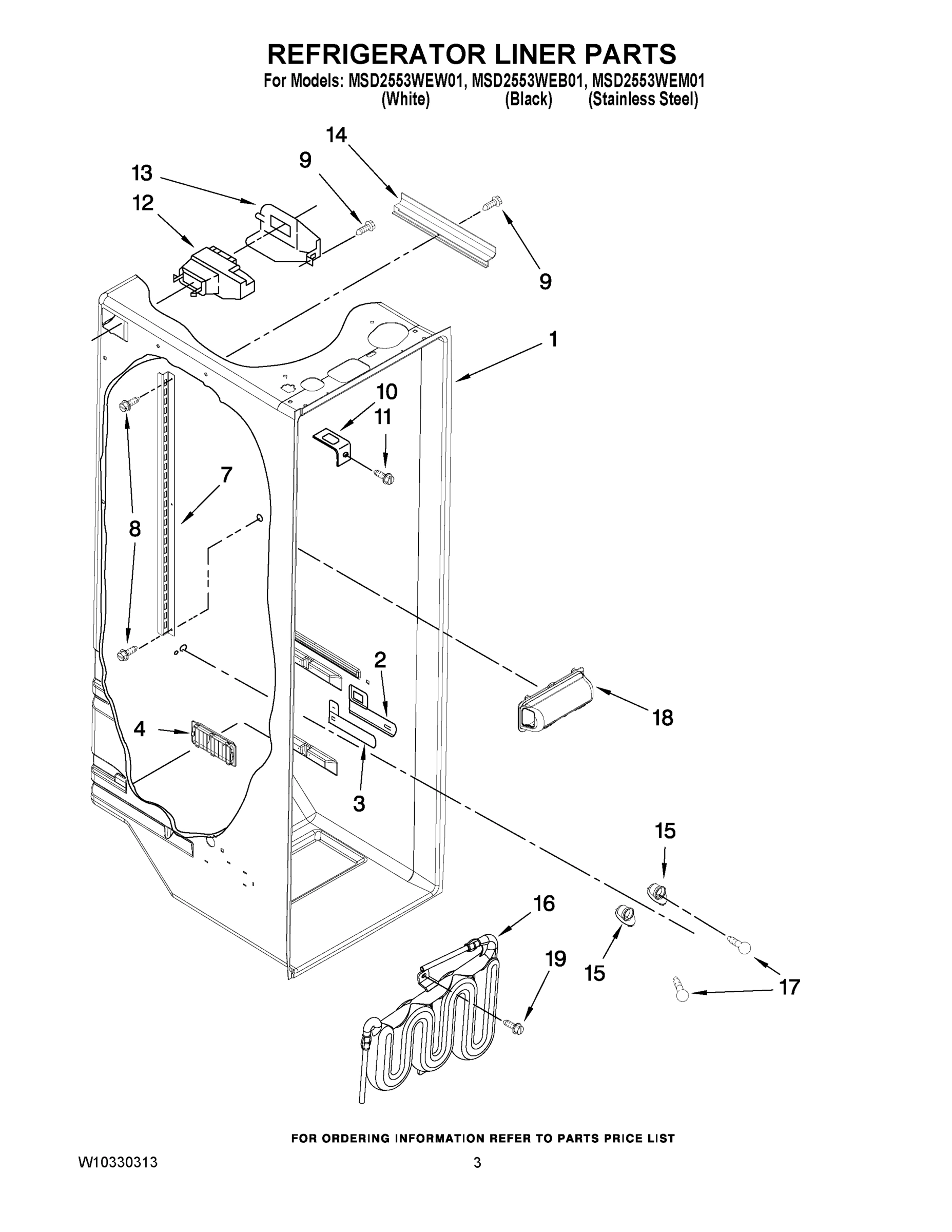 02 - REFRIGERATOR LINER PARTS