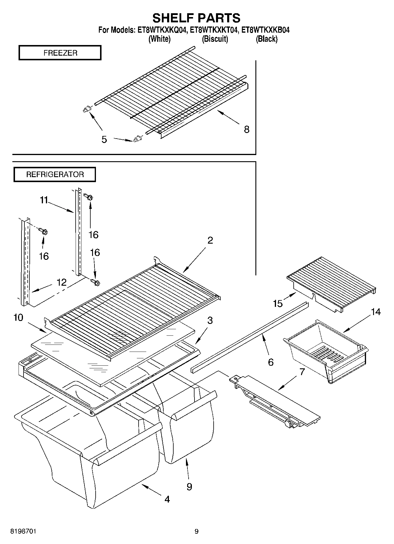 05 - SHELF PARTS, OPTIONAL PARTS