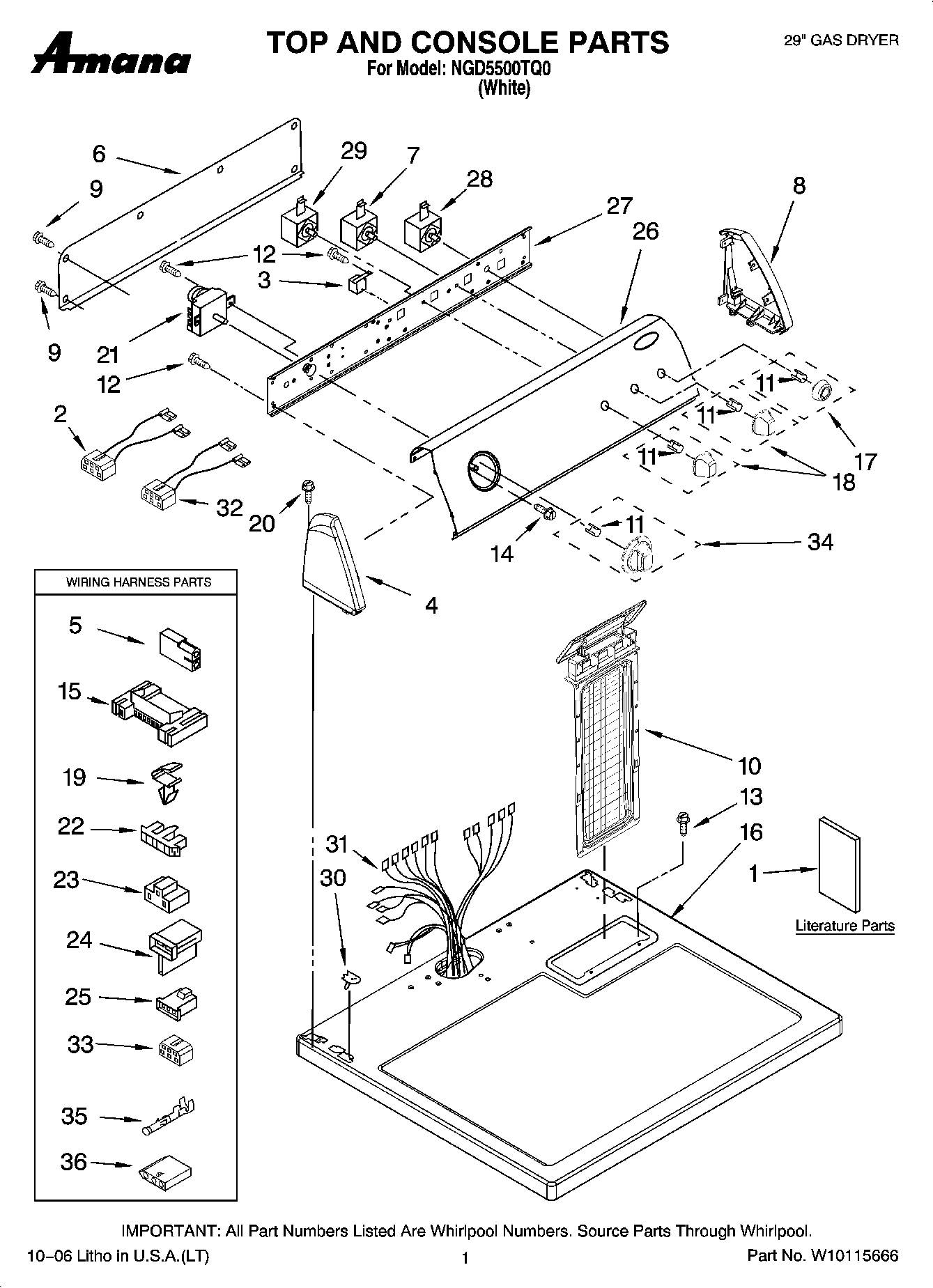 01 - TOP AND CONSOLE PARTS