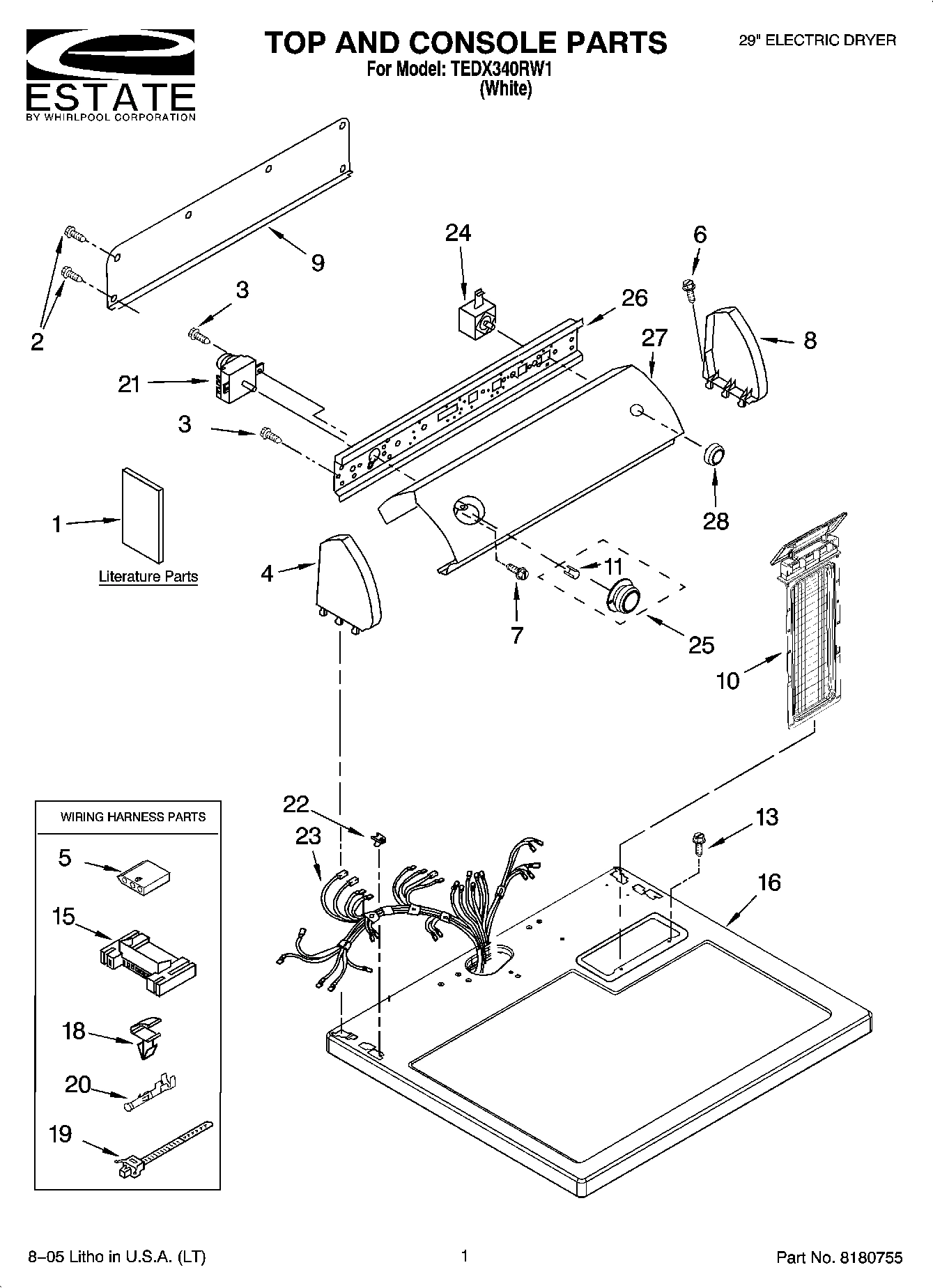 01 - TOP AND CONSOLE PARTS