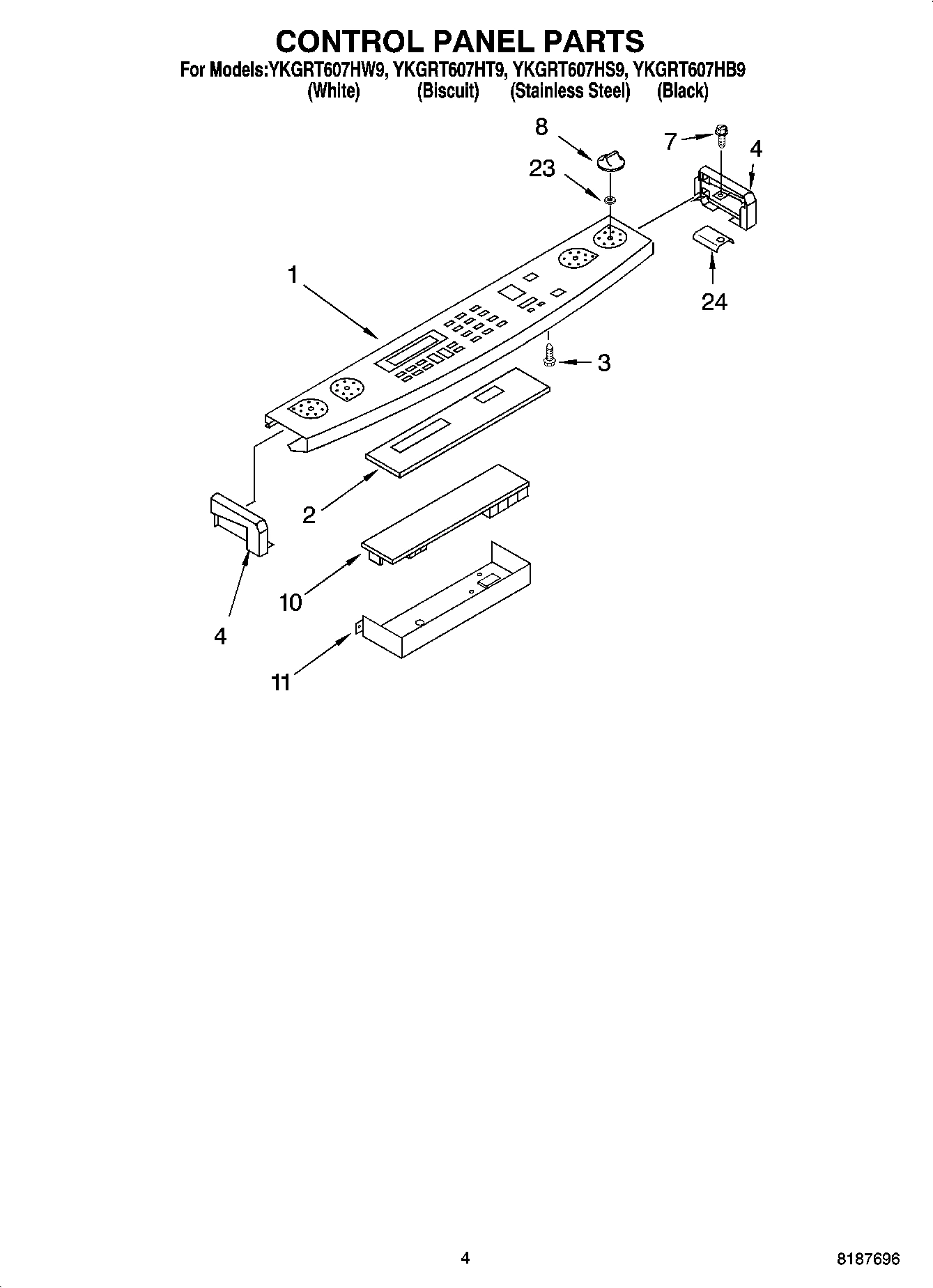 03 - CONTROL PANEL PARTS