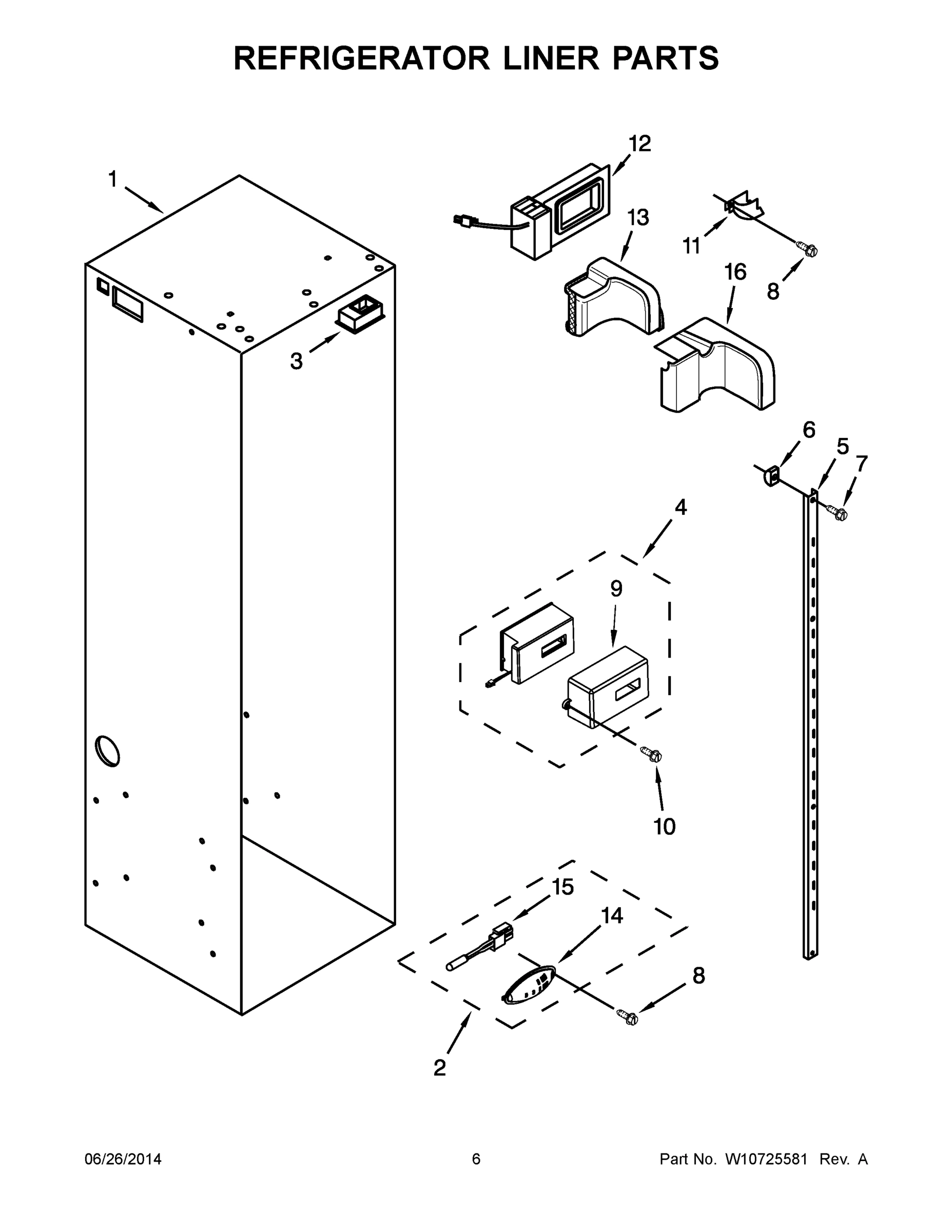 04 - REFRIGERATOR LINER PARTS