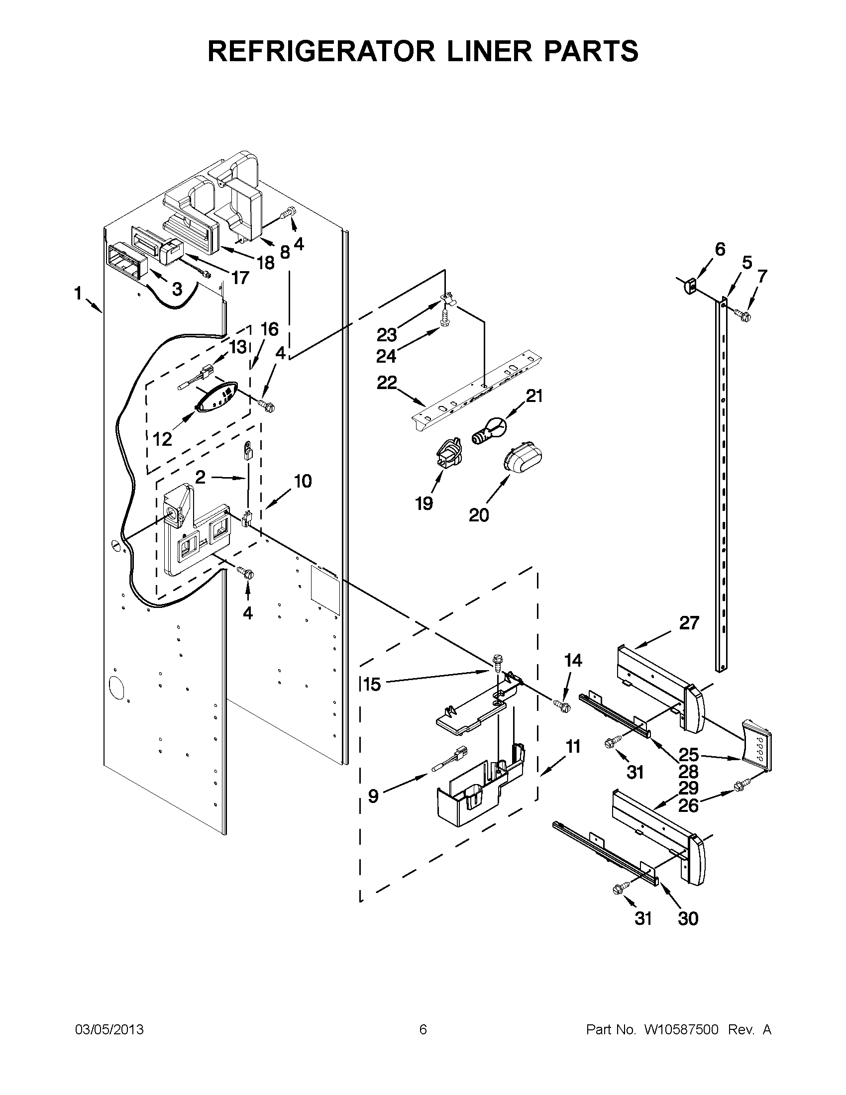 03 - REFRIGERATOR LINER PARTS