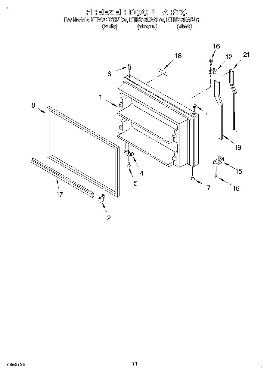 06 - FREEZER DOOR, LIT/OPTIONAL