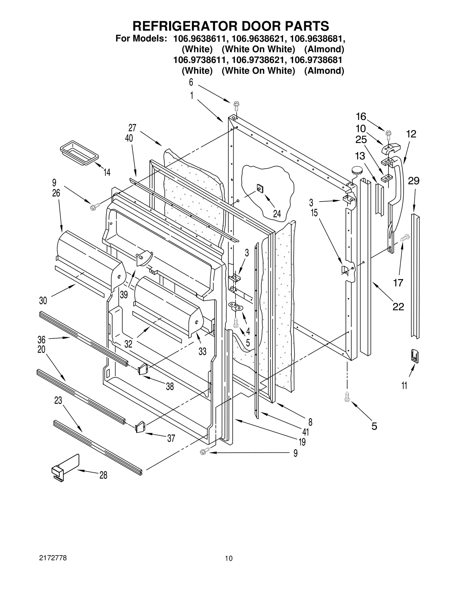 REFRIGERATOR DOOR PARTS