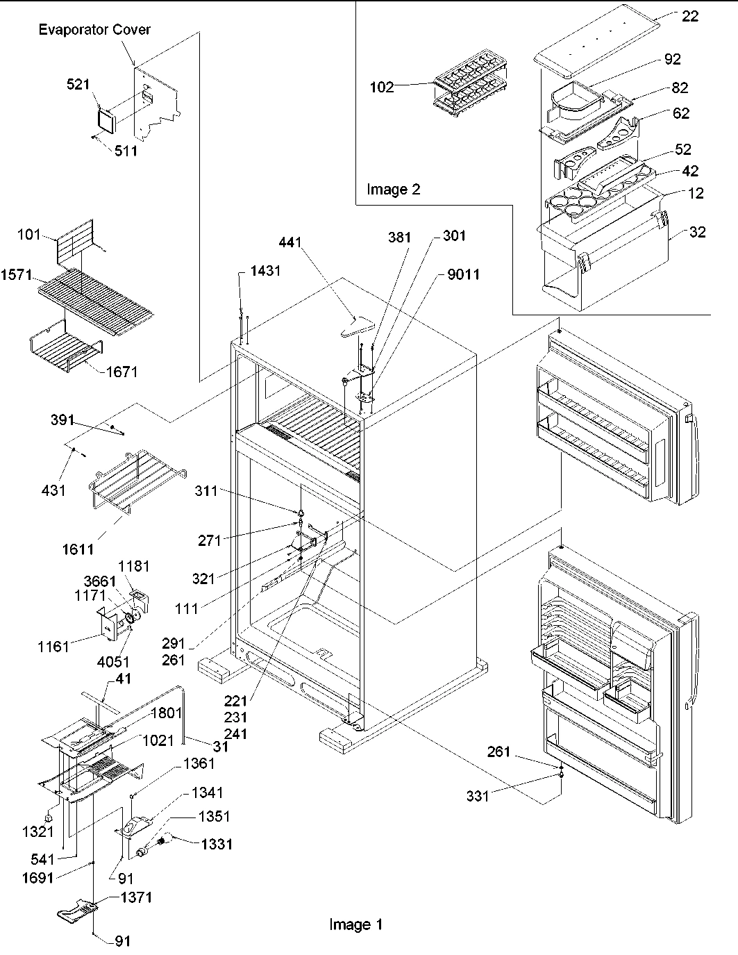 04 - Door Hinges, Fz Duct, MK Cont Assy
