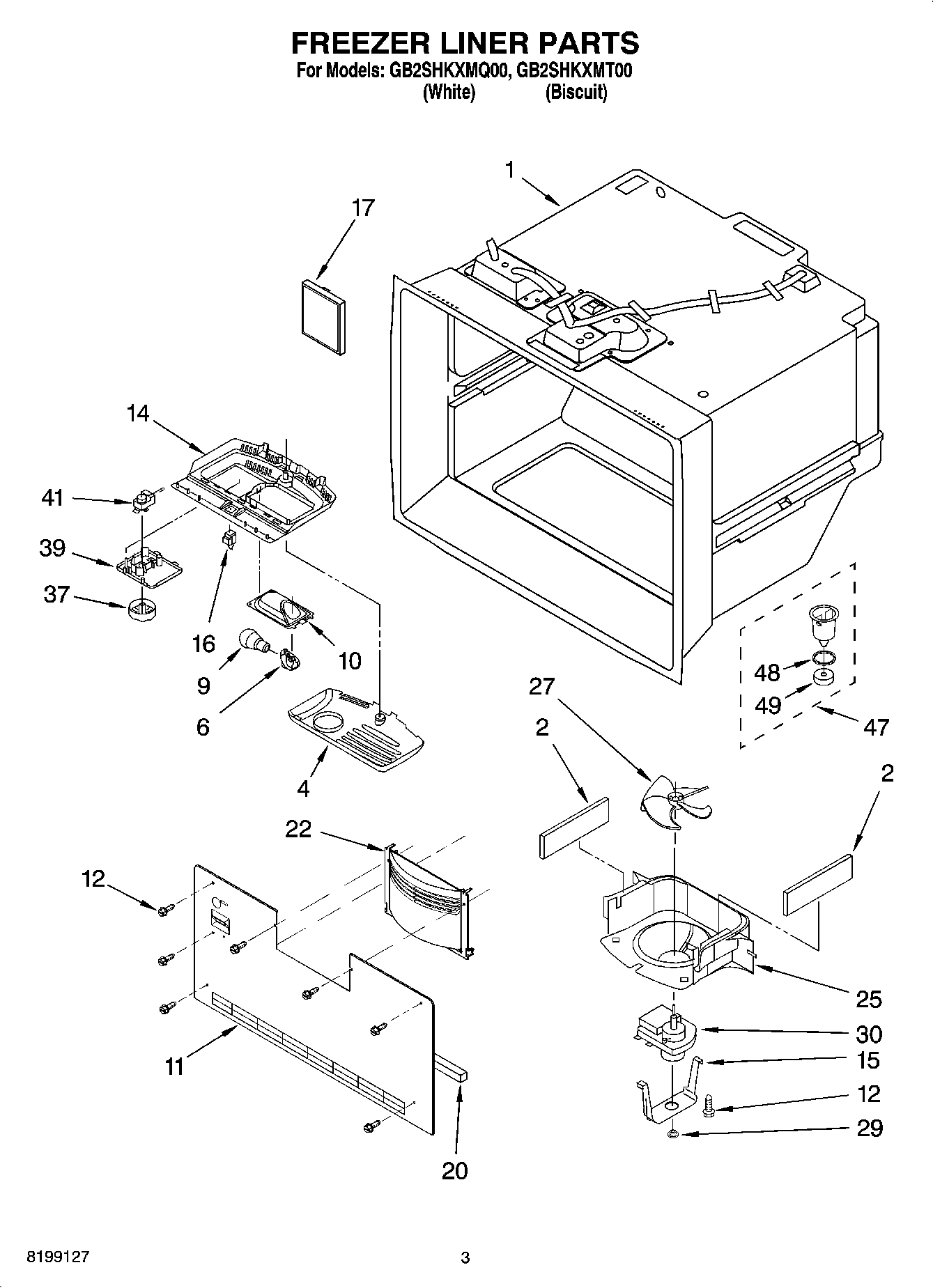 02 - FREEZER LINER PARTS