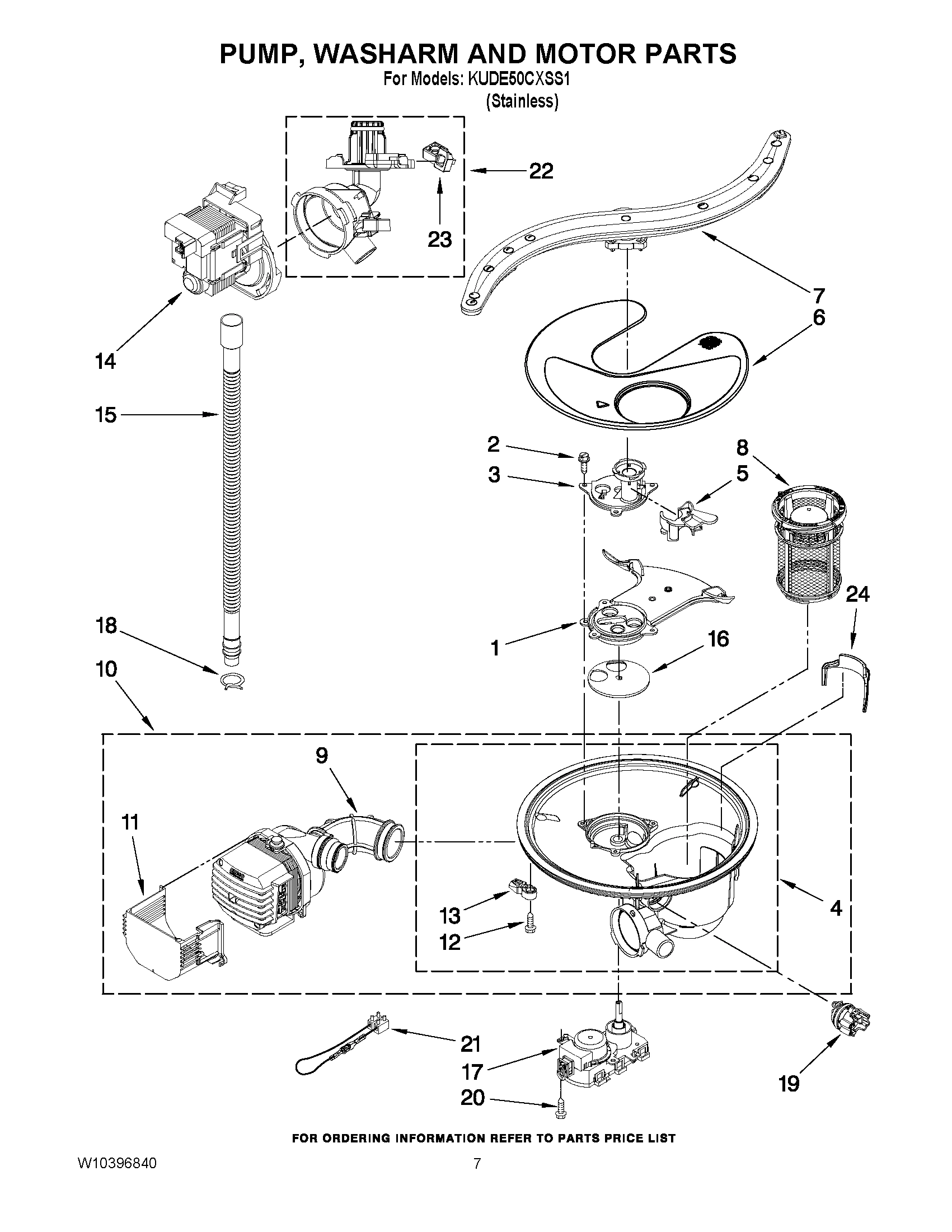 06 - PUMP, WASHARM AND MOTOR PARTS