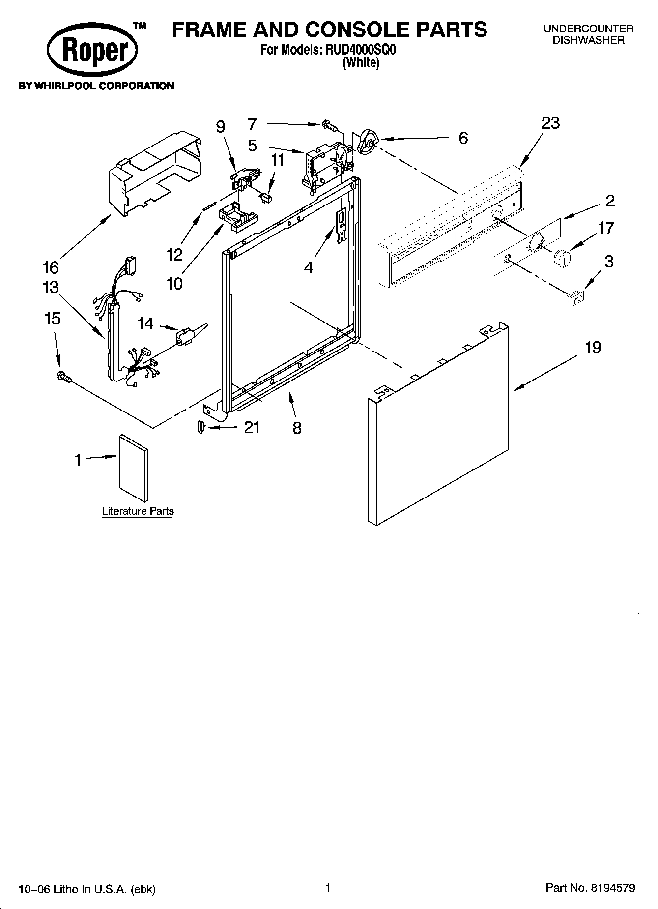 01 - FRAME AND CONSOLE PARTS