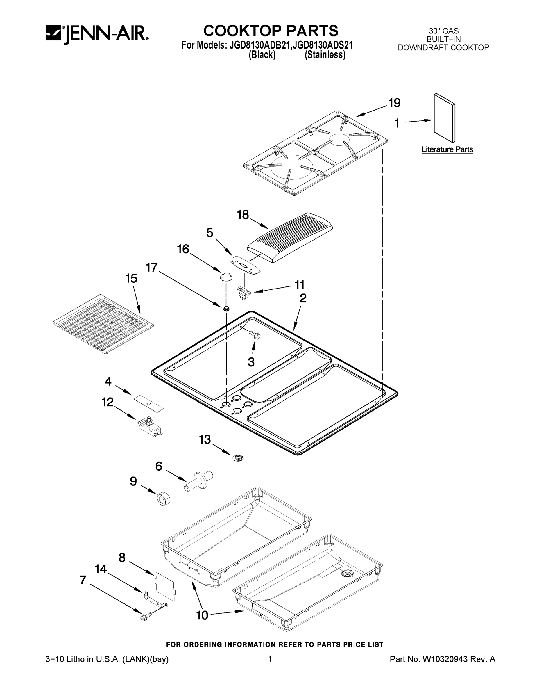 01 - COOKTOP PARTS