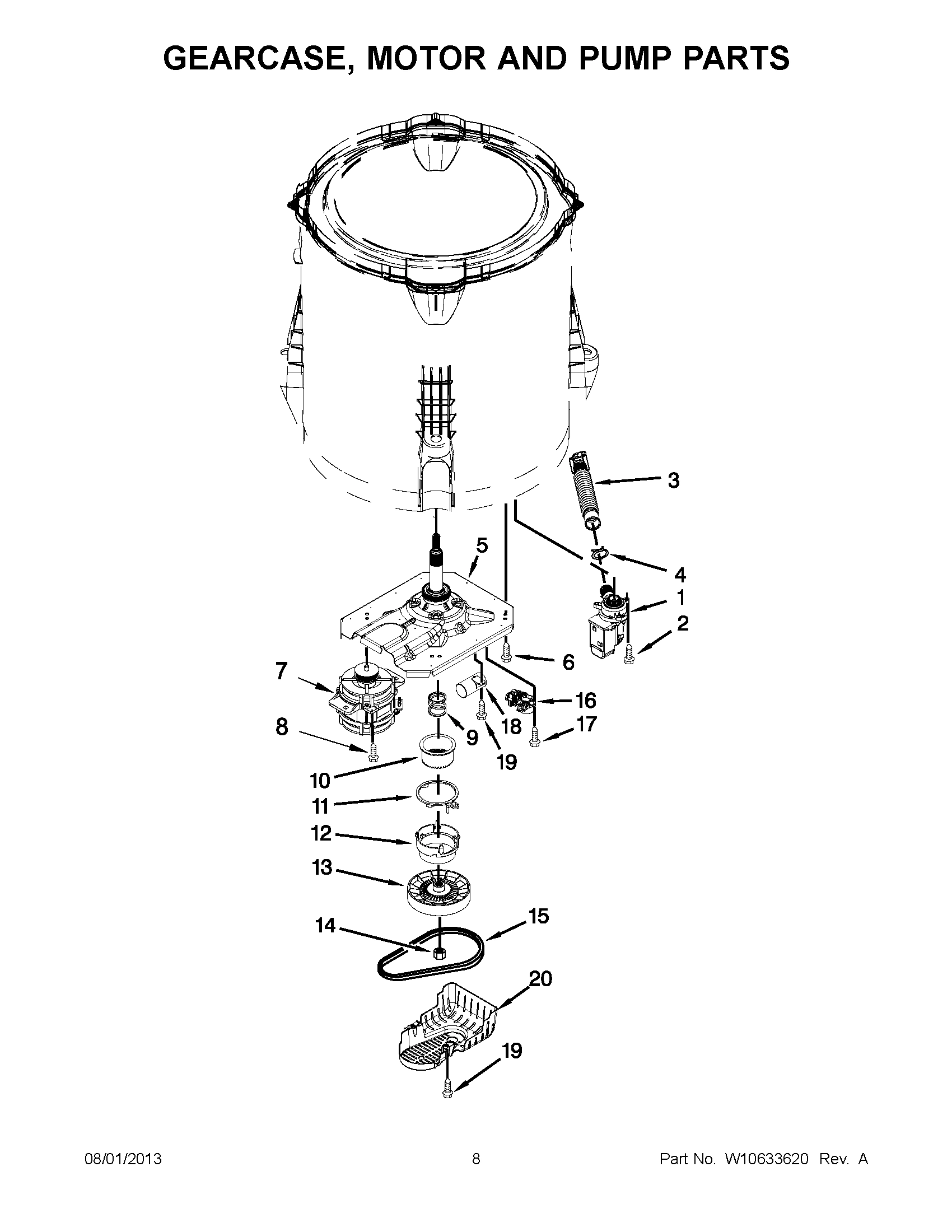 04 - GEARCASE, MOTOR AND PUMP PARTS