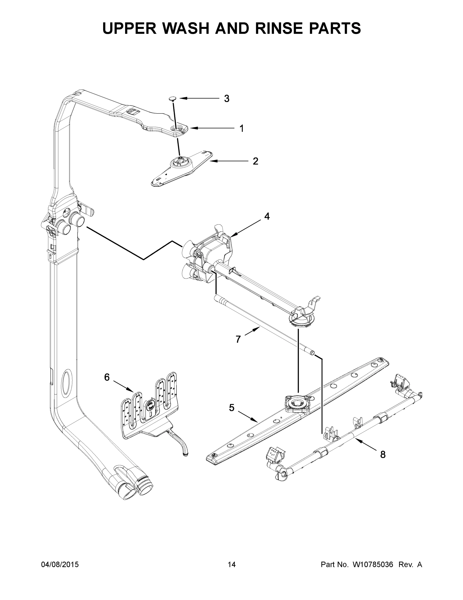 08 - UPPER WASH AND RINSE PARTS