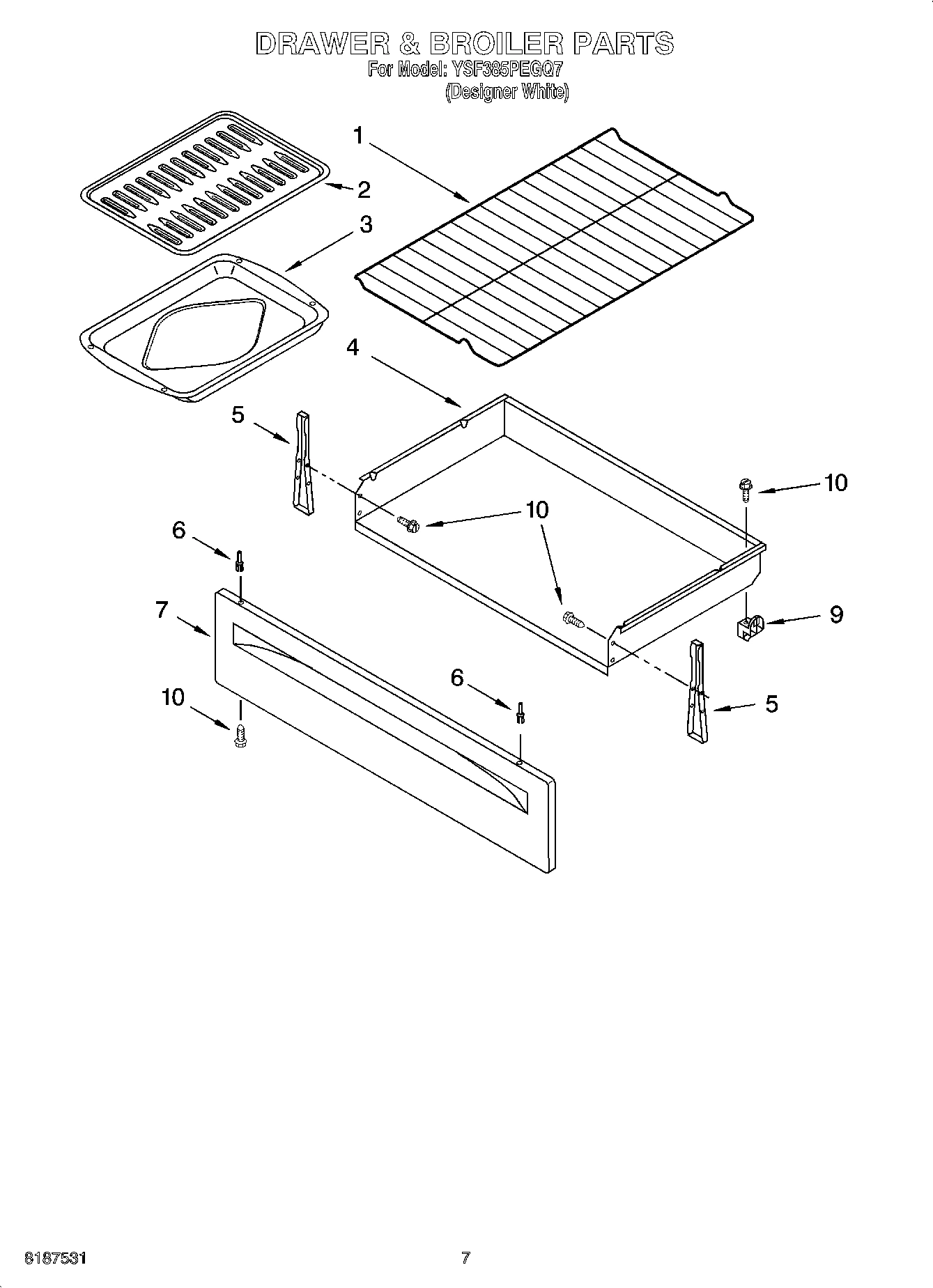 05 - DRAWER & BROILER PARTS
