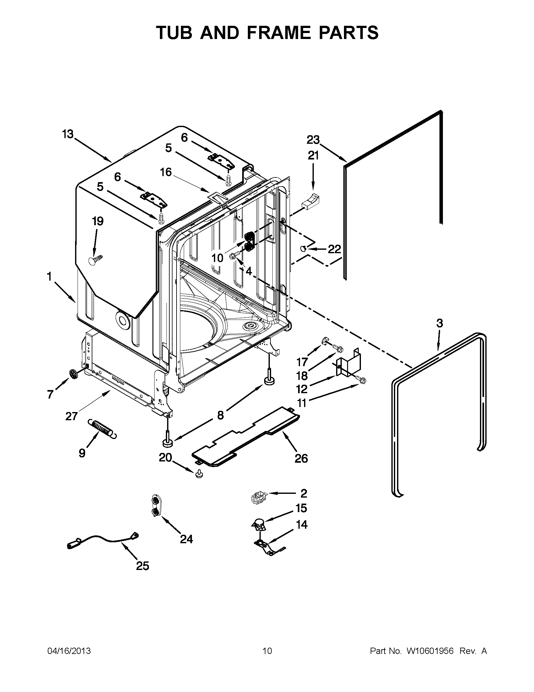 05 - TUB AND FRAME PARTS