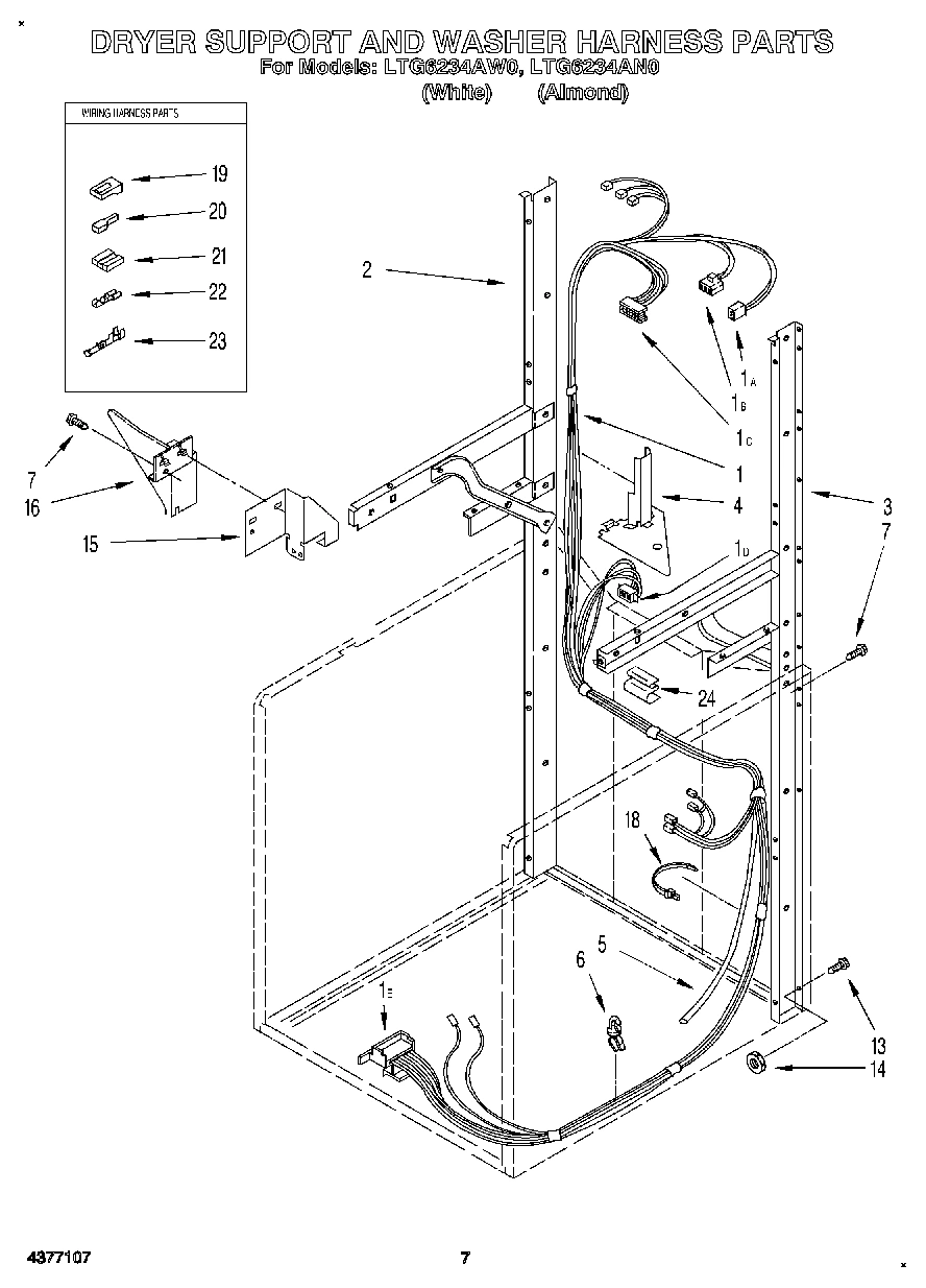 05 - DRYER SUPPORT AND WASHER HARNESS