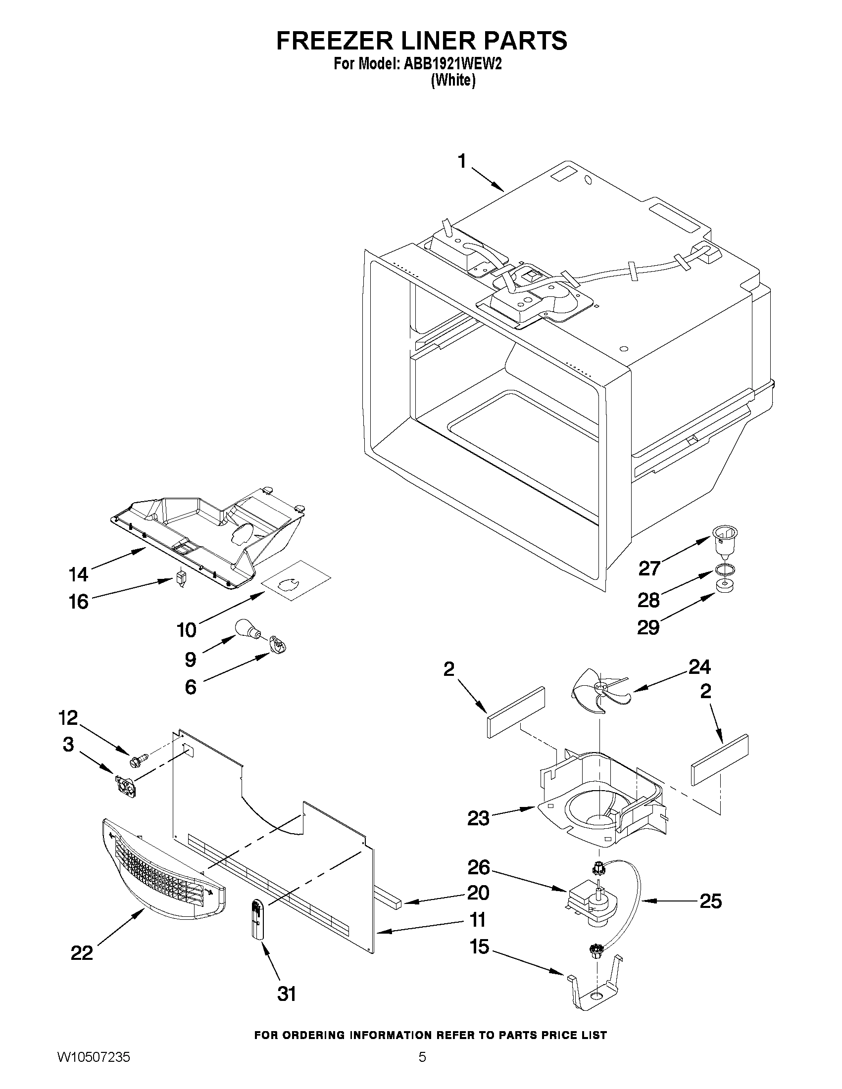 03 - FREEZER LINER PARTS