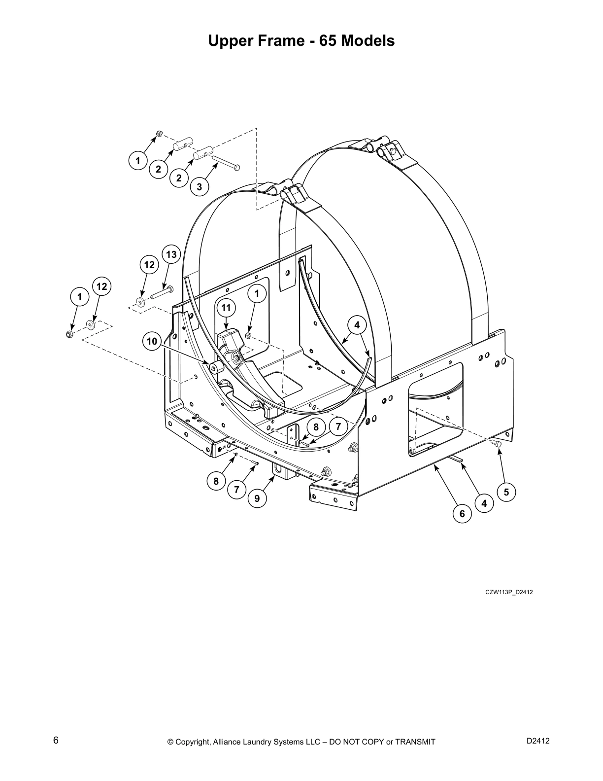 Upper Frame - 65 Models
