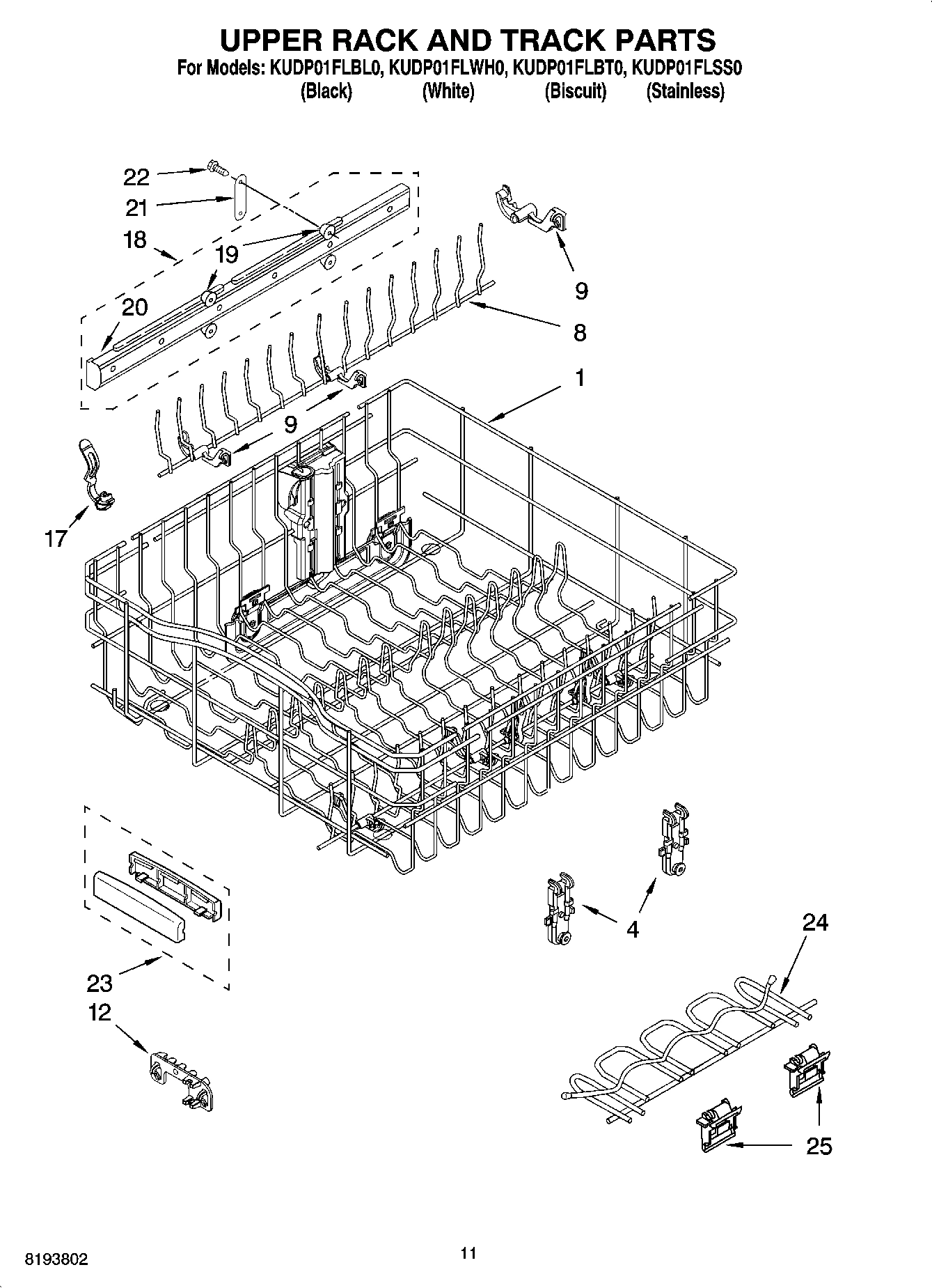 09 - UPPER RACK AND TRACK PARTS