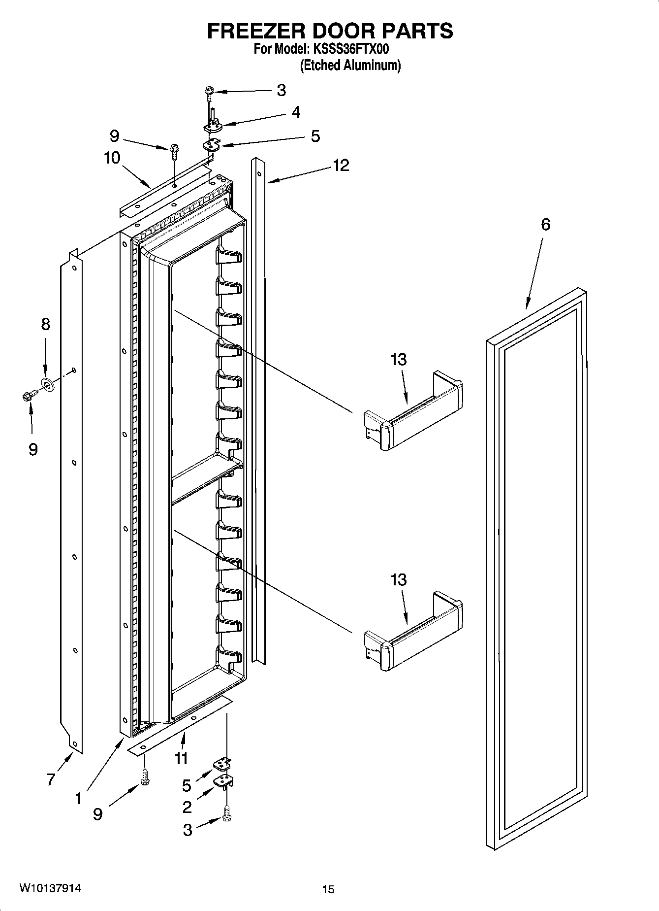 10 - FREEZER DOOR PARTS