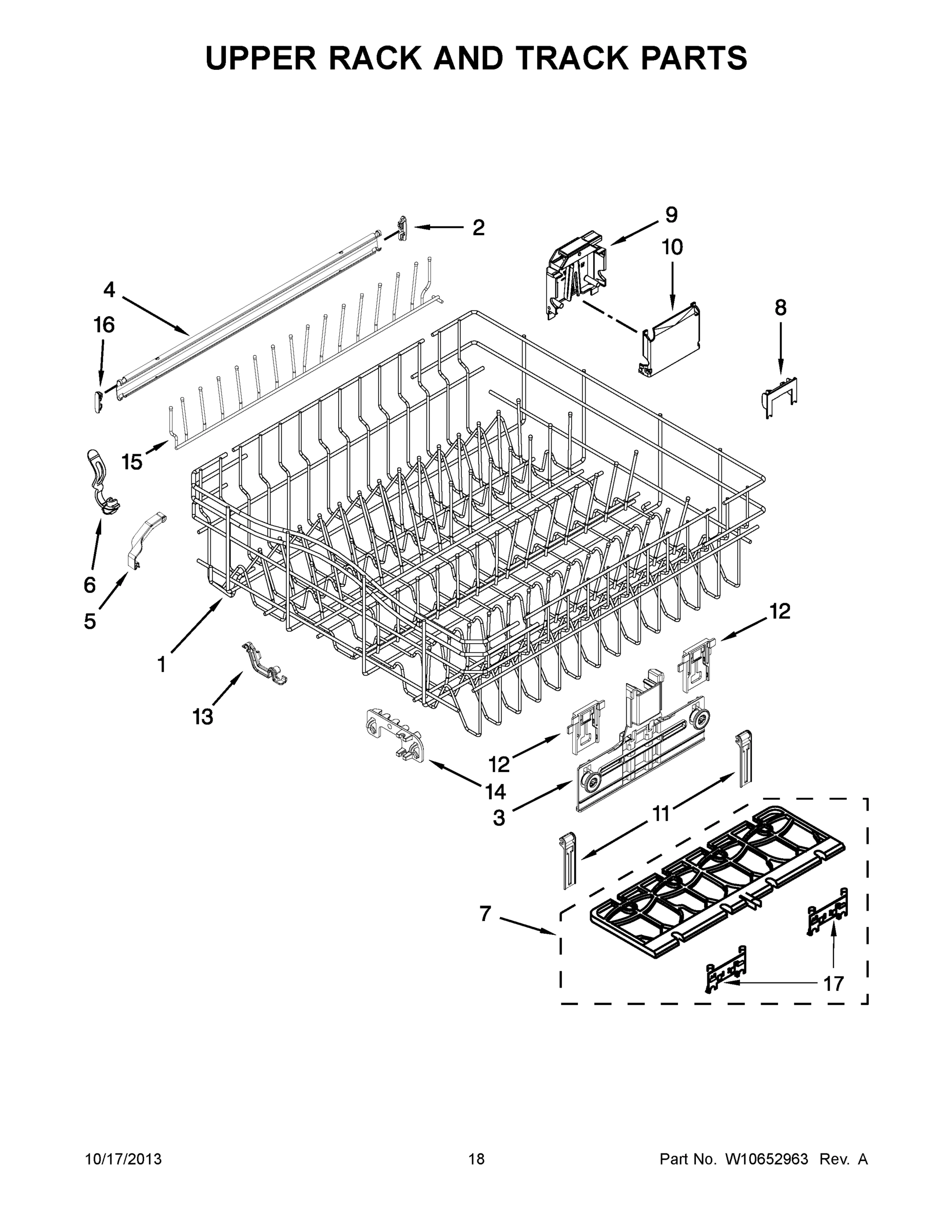 10 - UPPER RACK AND TRACK PARTS