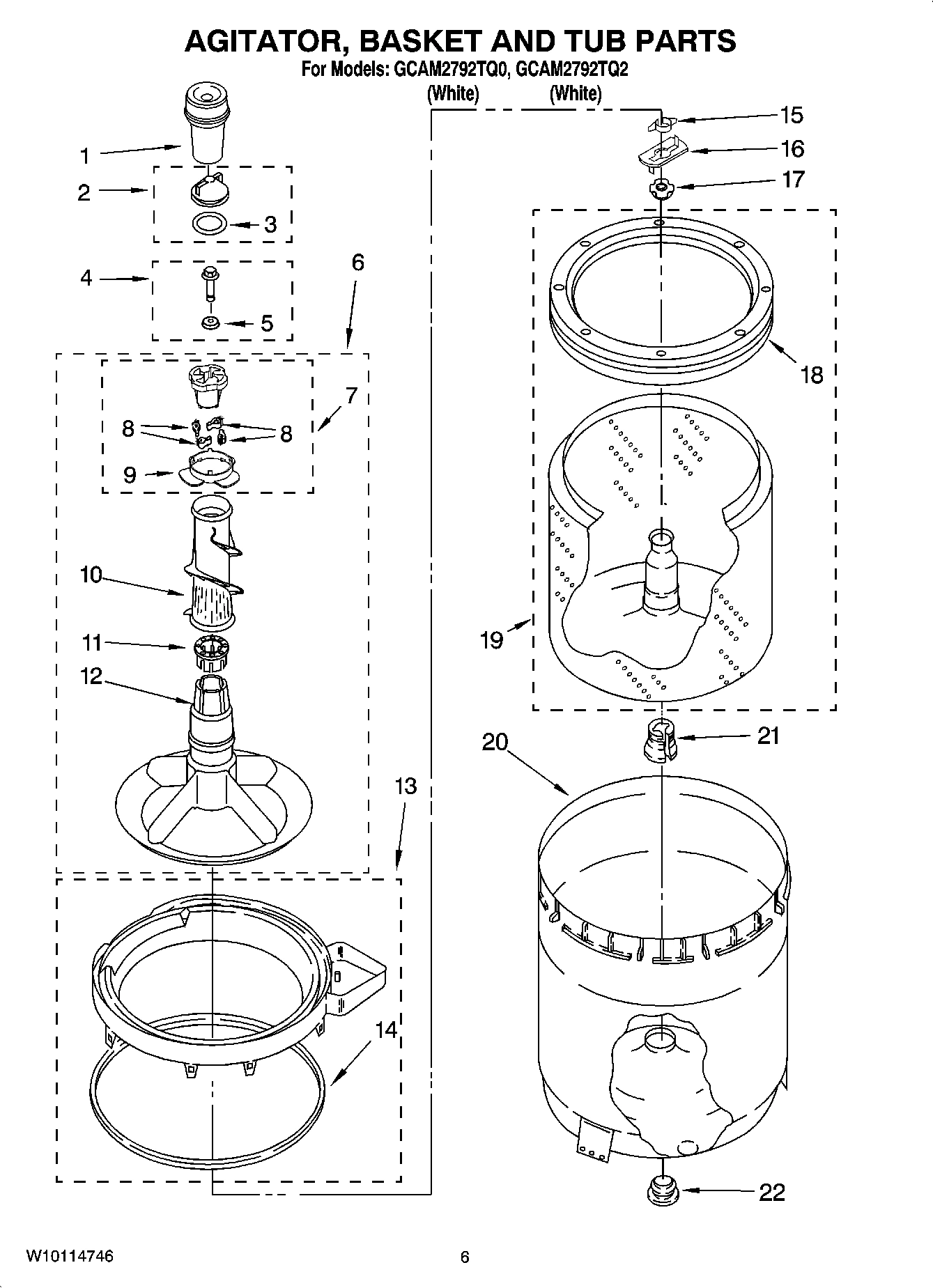 03 - AGITATOR, BASKET AND TUB PARTS