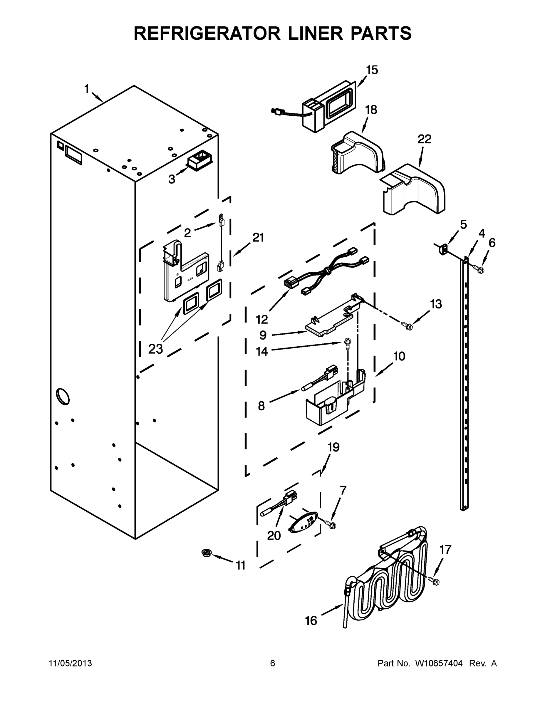 04 - REFRIGERATOR LINER PARTS