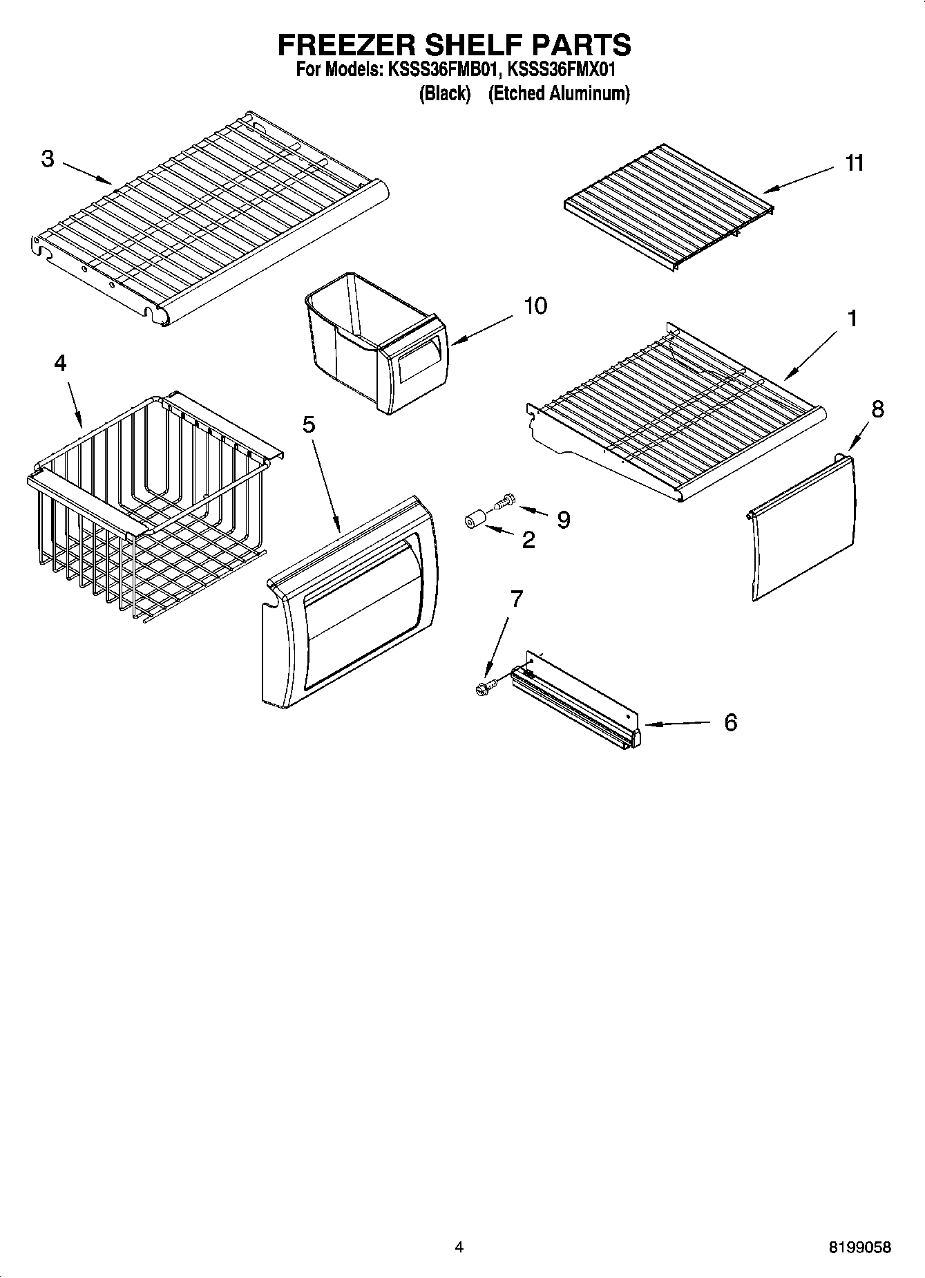 03 - FREEZER SHELF PARTS