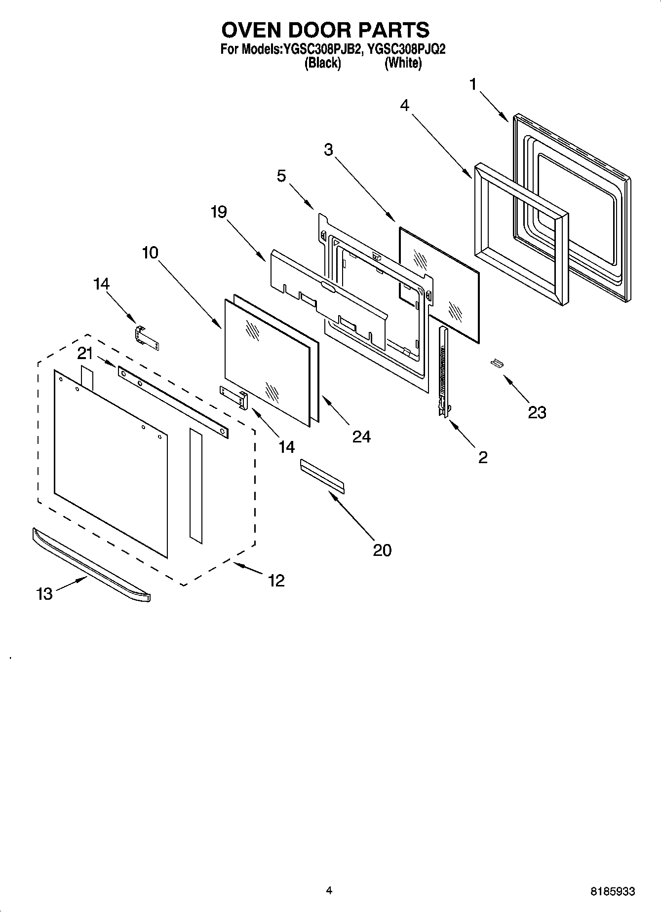 03 - OVEN DOOR PARTS
