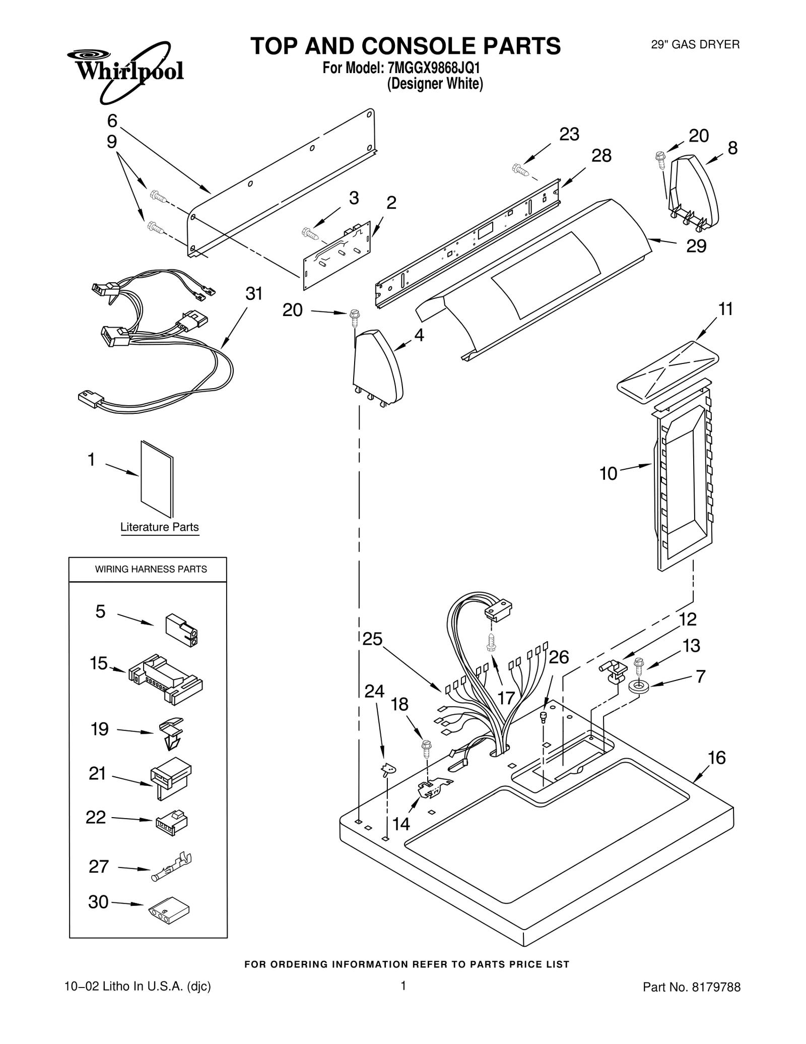 TOP AND CONSOLE PARTS