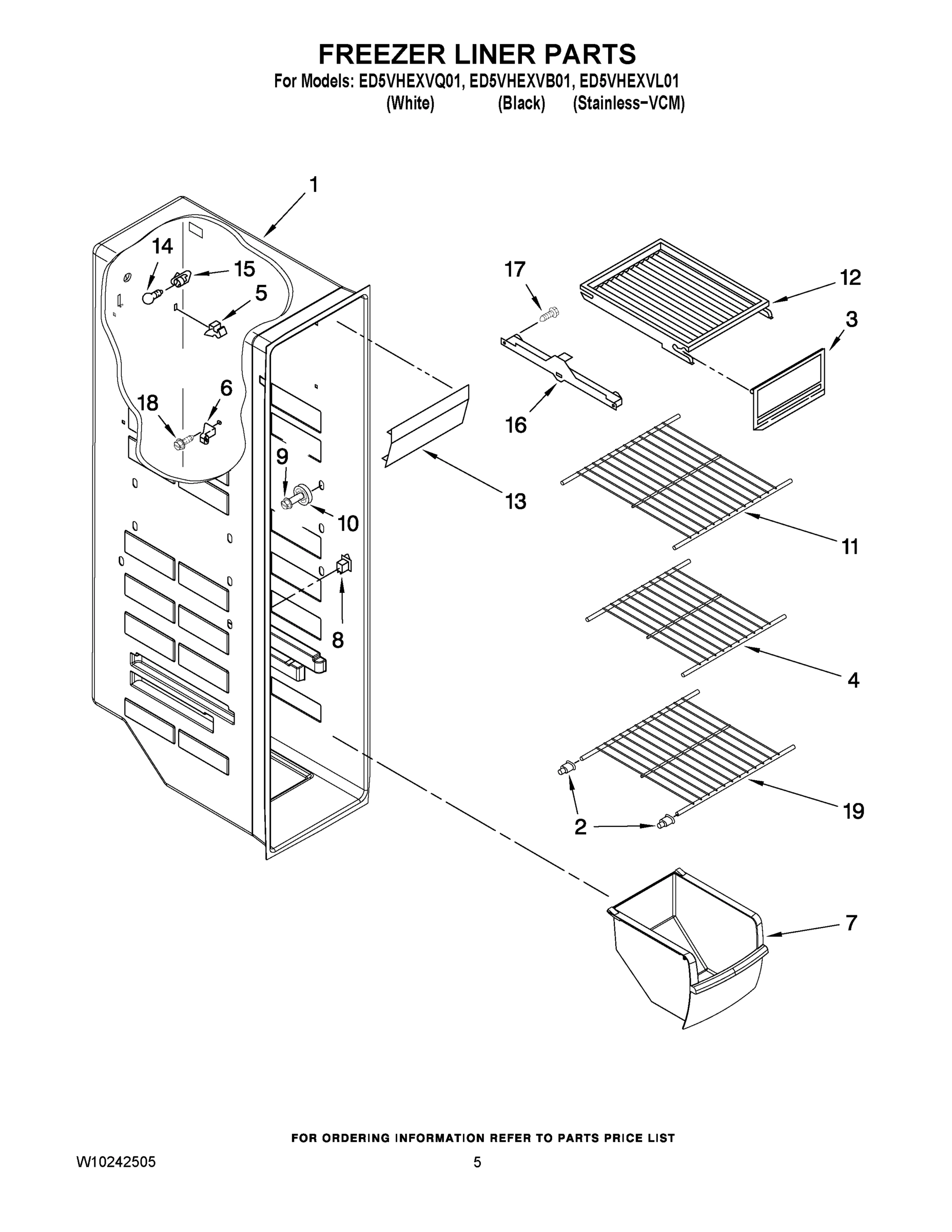 04 - FREEZER LINER PARTS