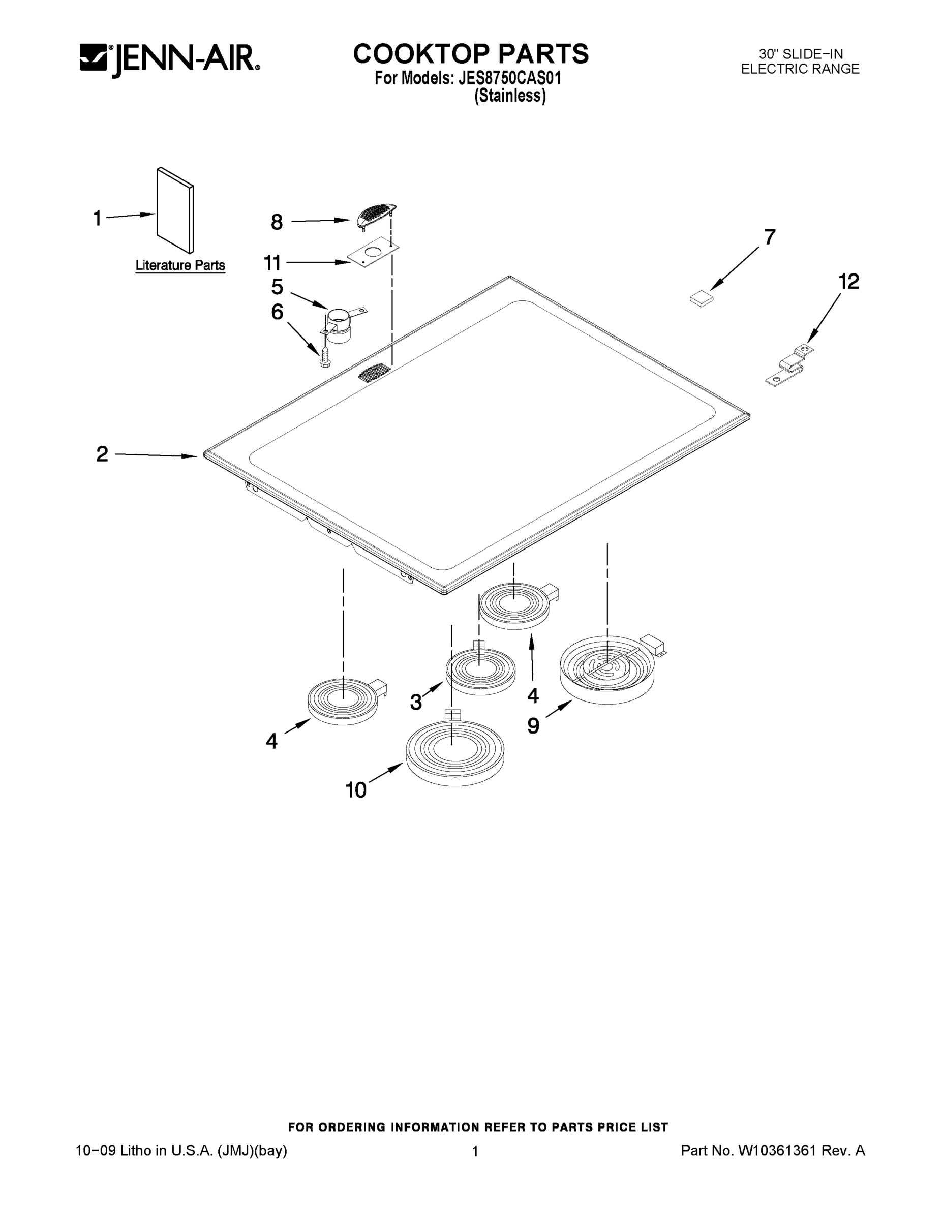 01 - COOKTOP PARTS