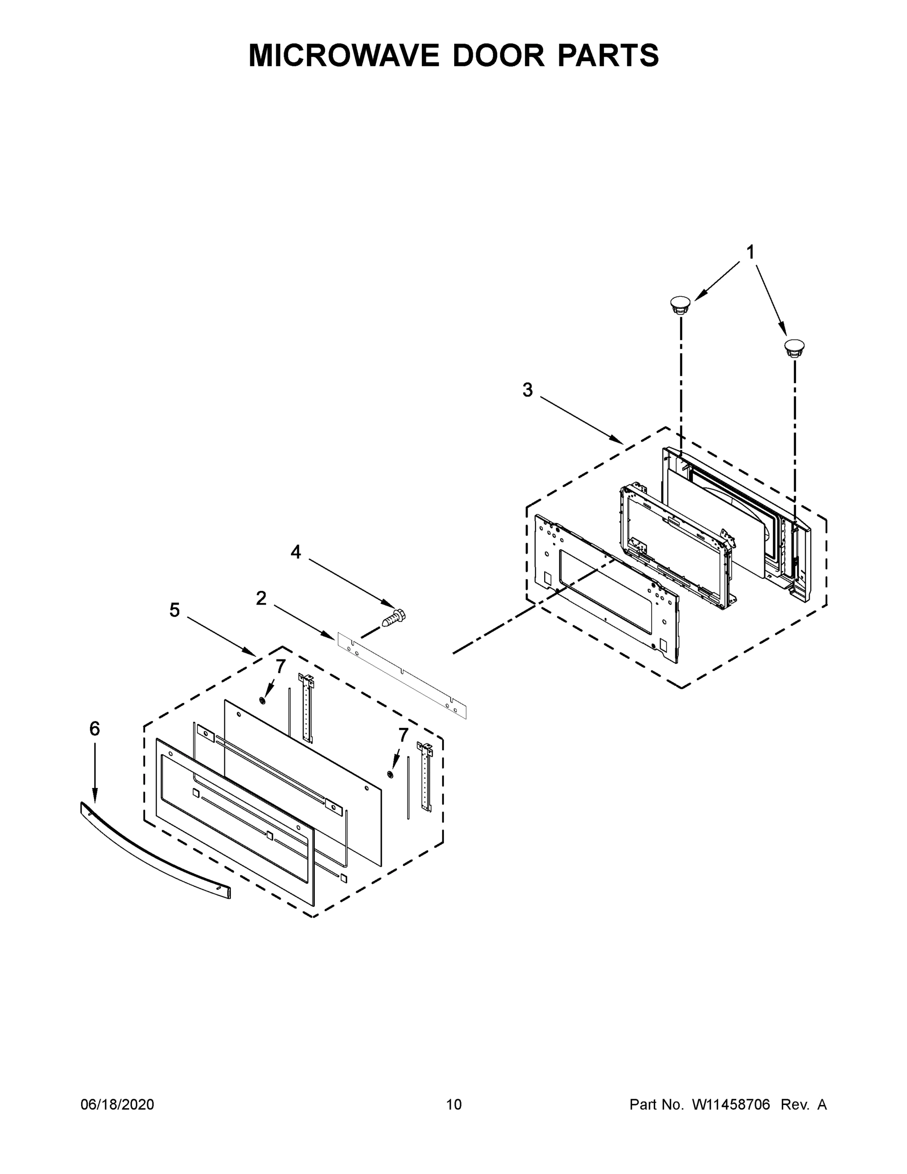 06 - MICROWAVE DOOR PARTS