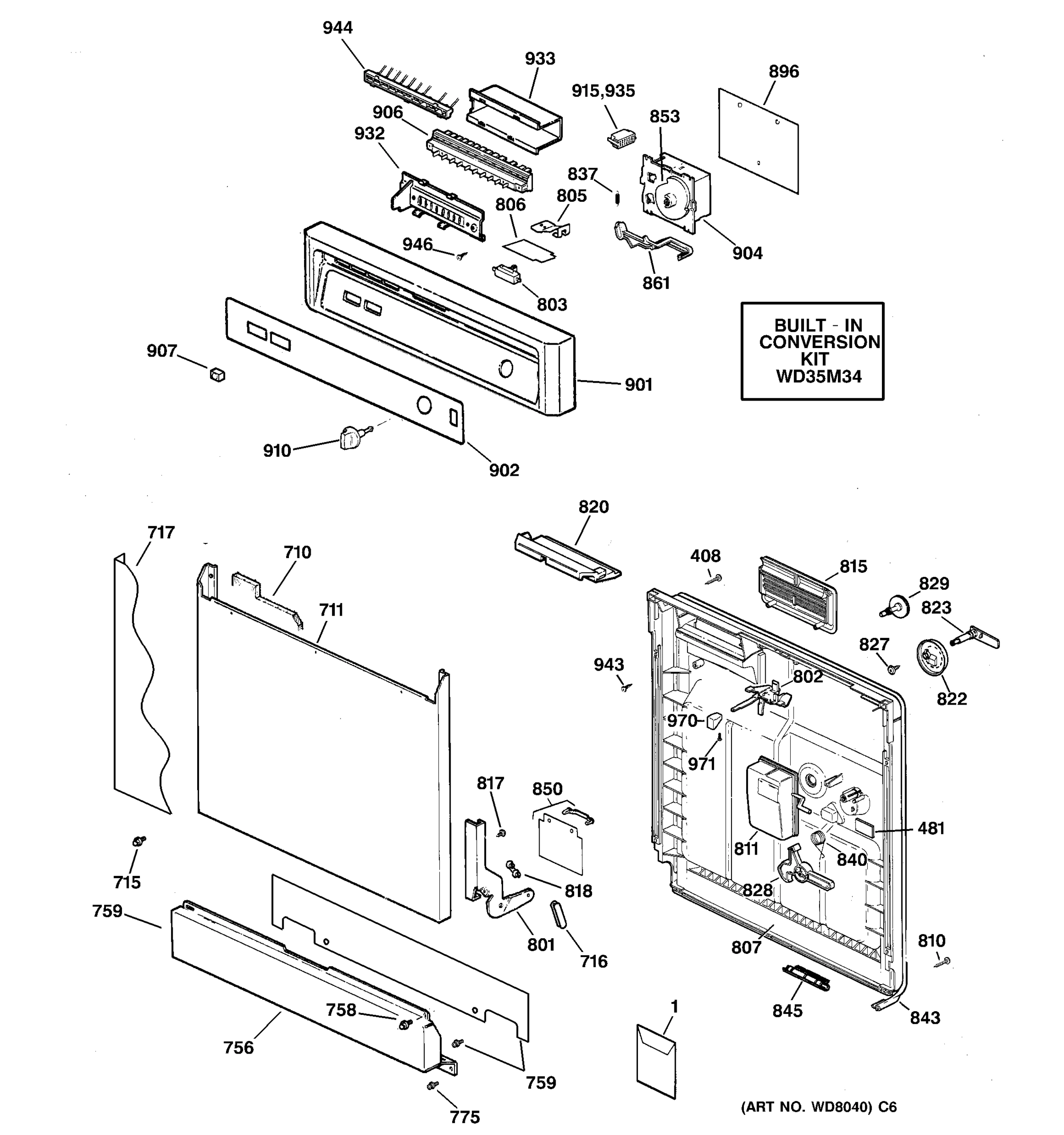 ESCUTCHEON & DOOR ASSEMBLY