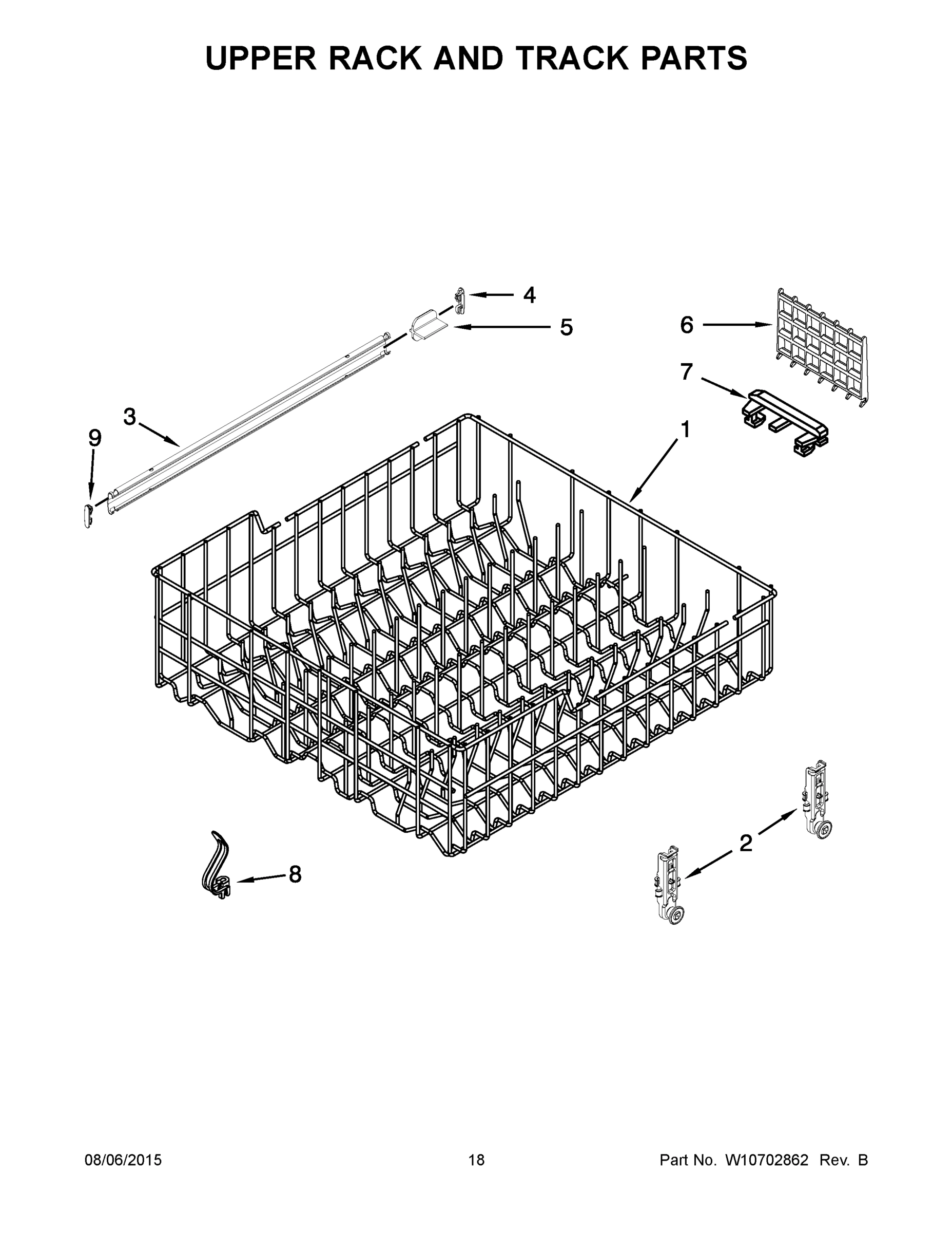 10 - UPPER RACK AND TRACK PARTS