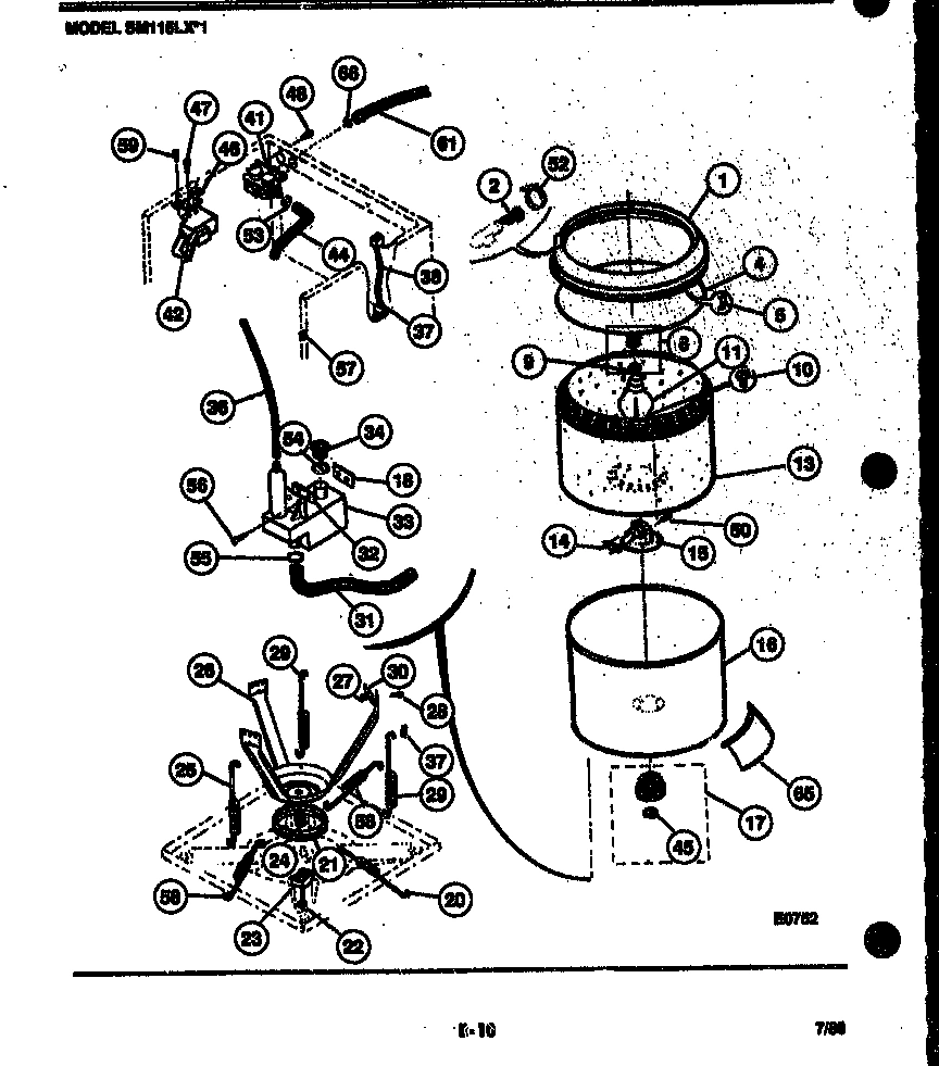 05 - TUBS, WATER VALVE AND LID SWITCH