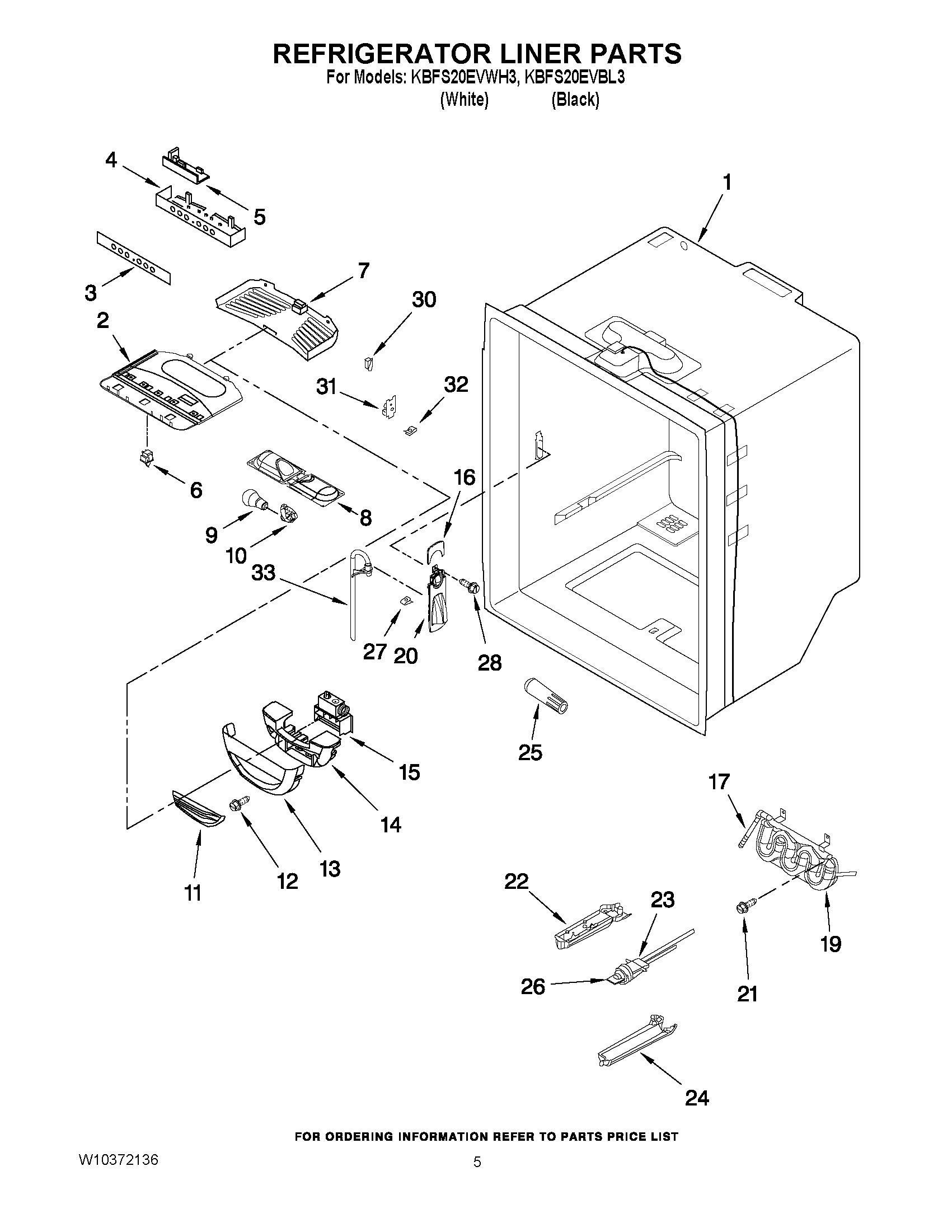 03 - REFRIGERATOR LINER PARTS