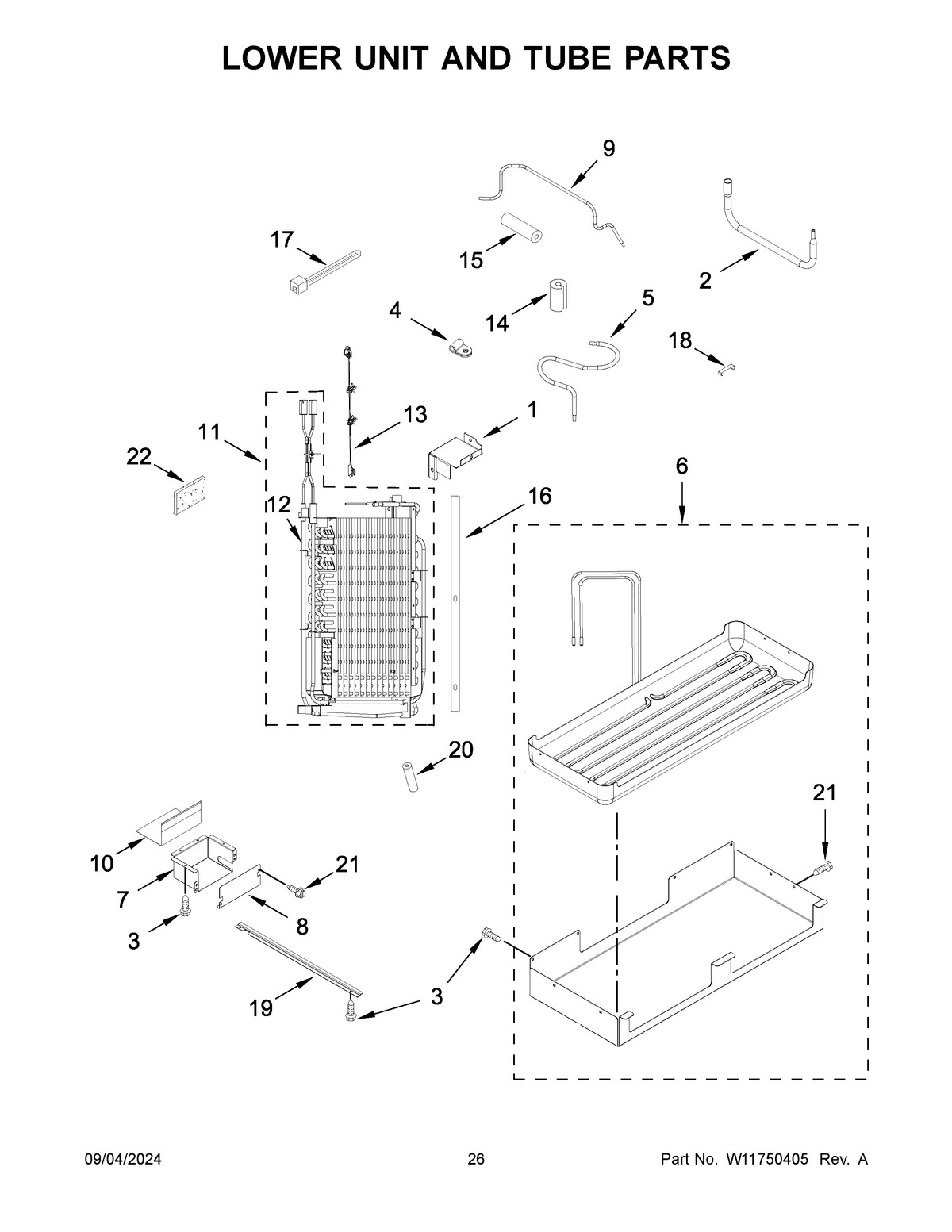 14 - LOWER UNIT AND TUBE PARTS