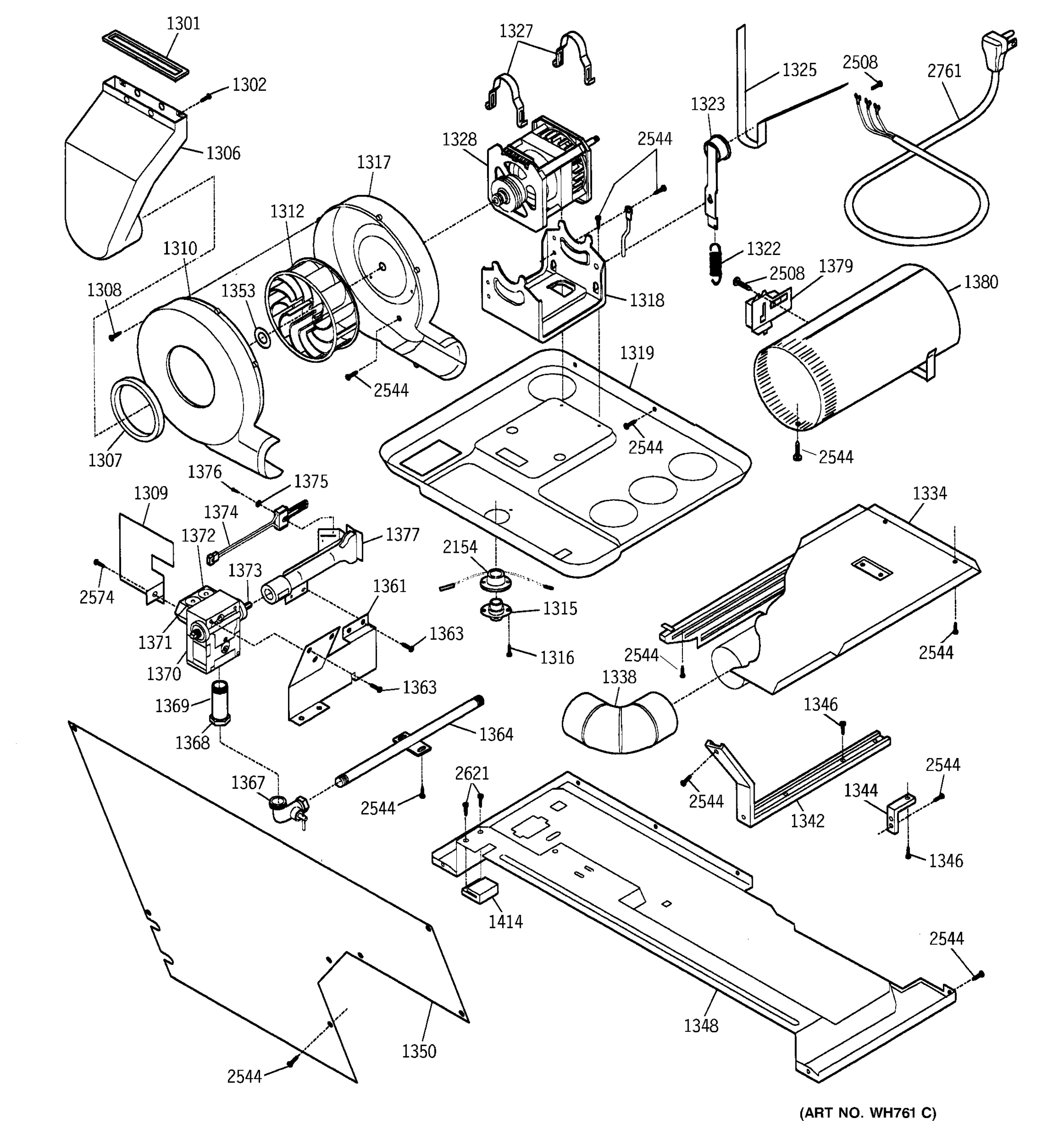 DRYER-MOTOR, BLOWER & BELT