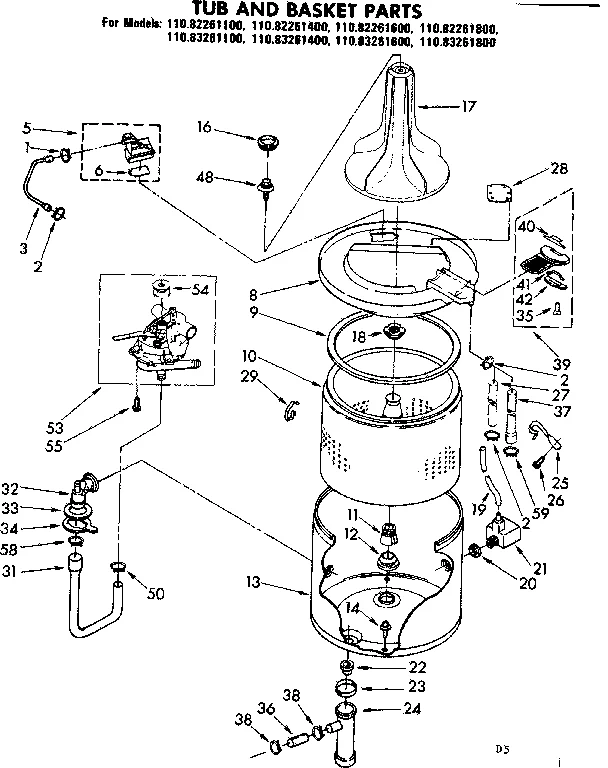 TUB AND BASKET PARTS