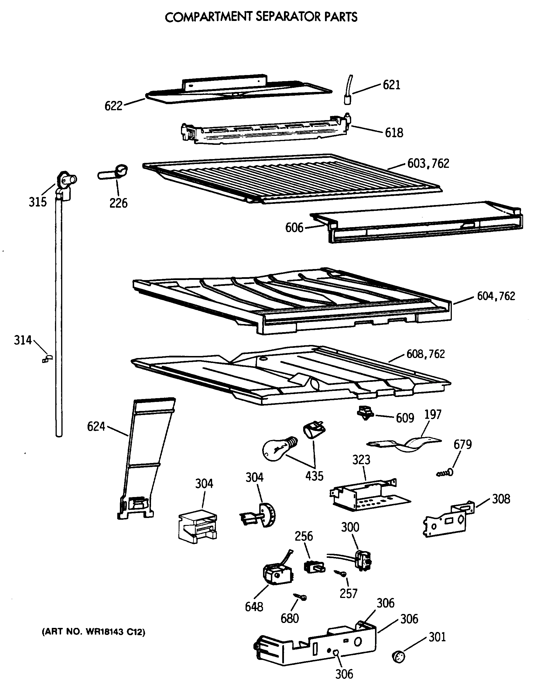 COMPARTMENT SEPARATOR PARTS