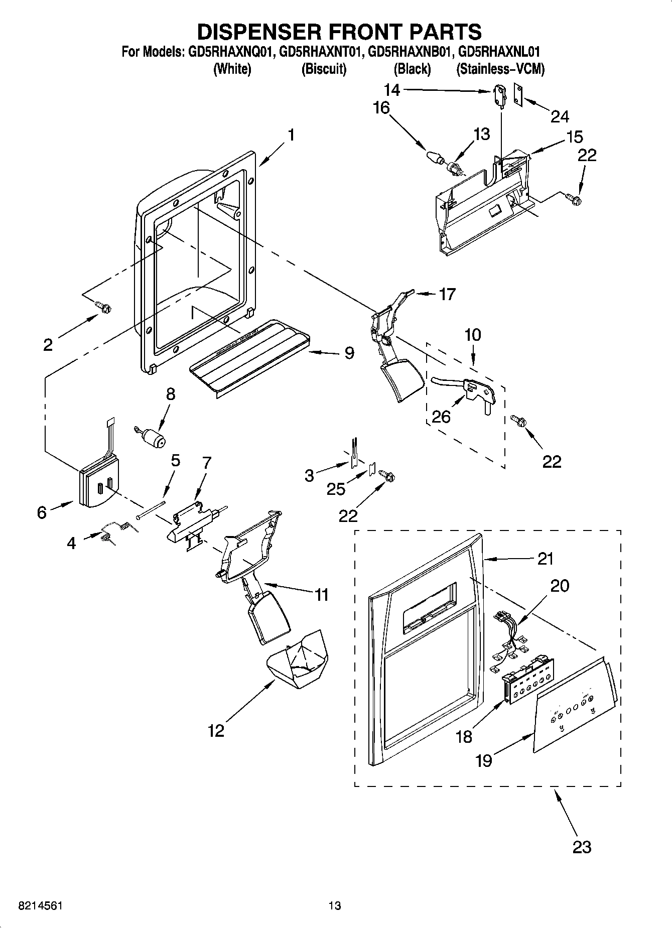 08 - DISPENSER FRONT PARTS
