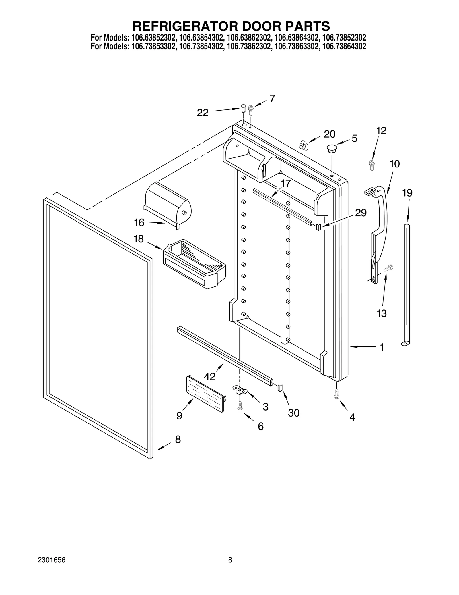 REFRIGERATOR DOOR PARTS