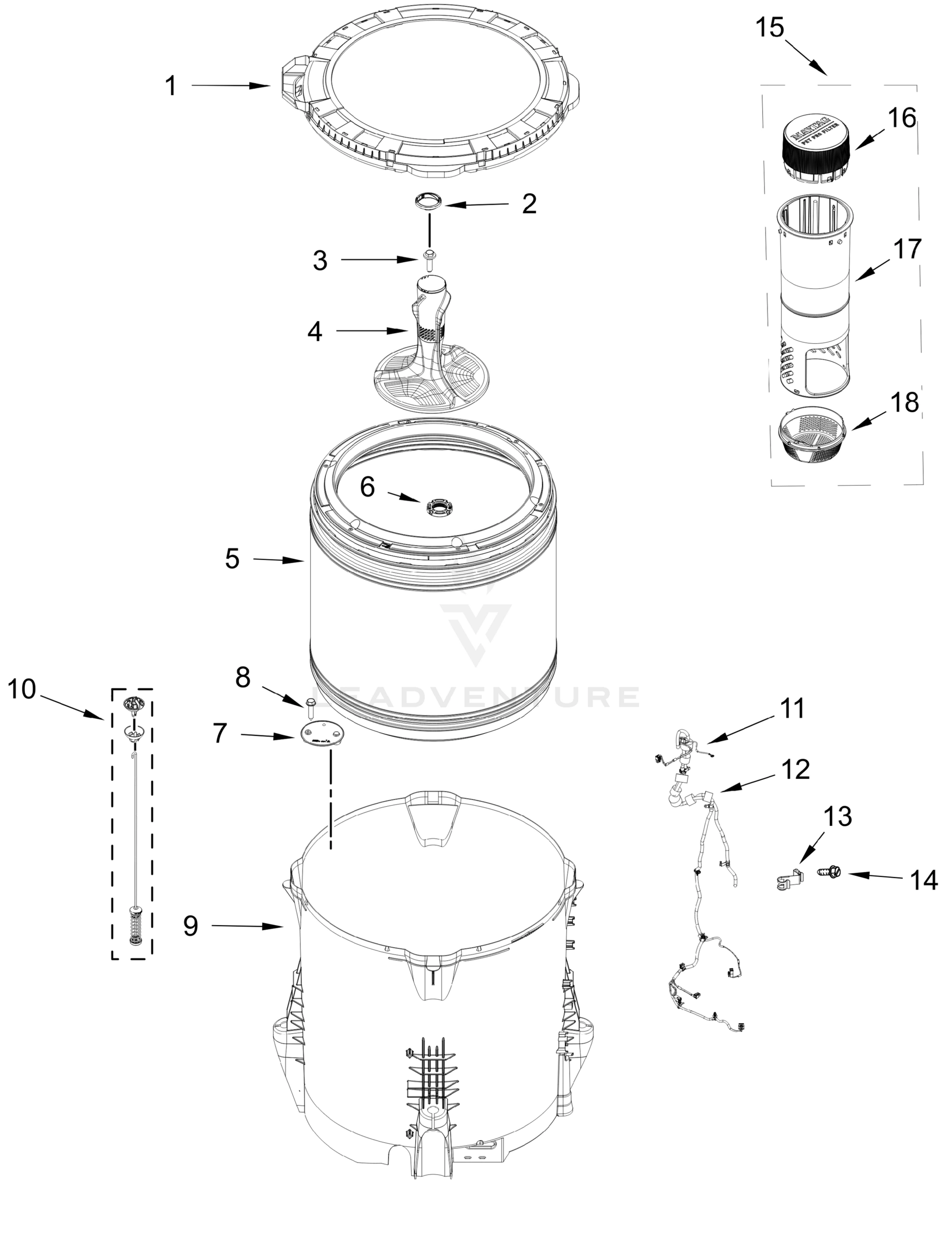 BASKET AND TUB PARTS