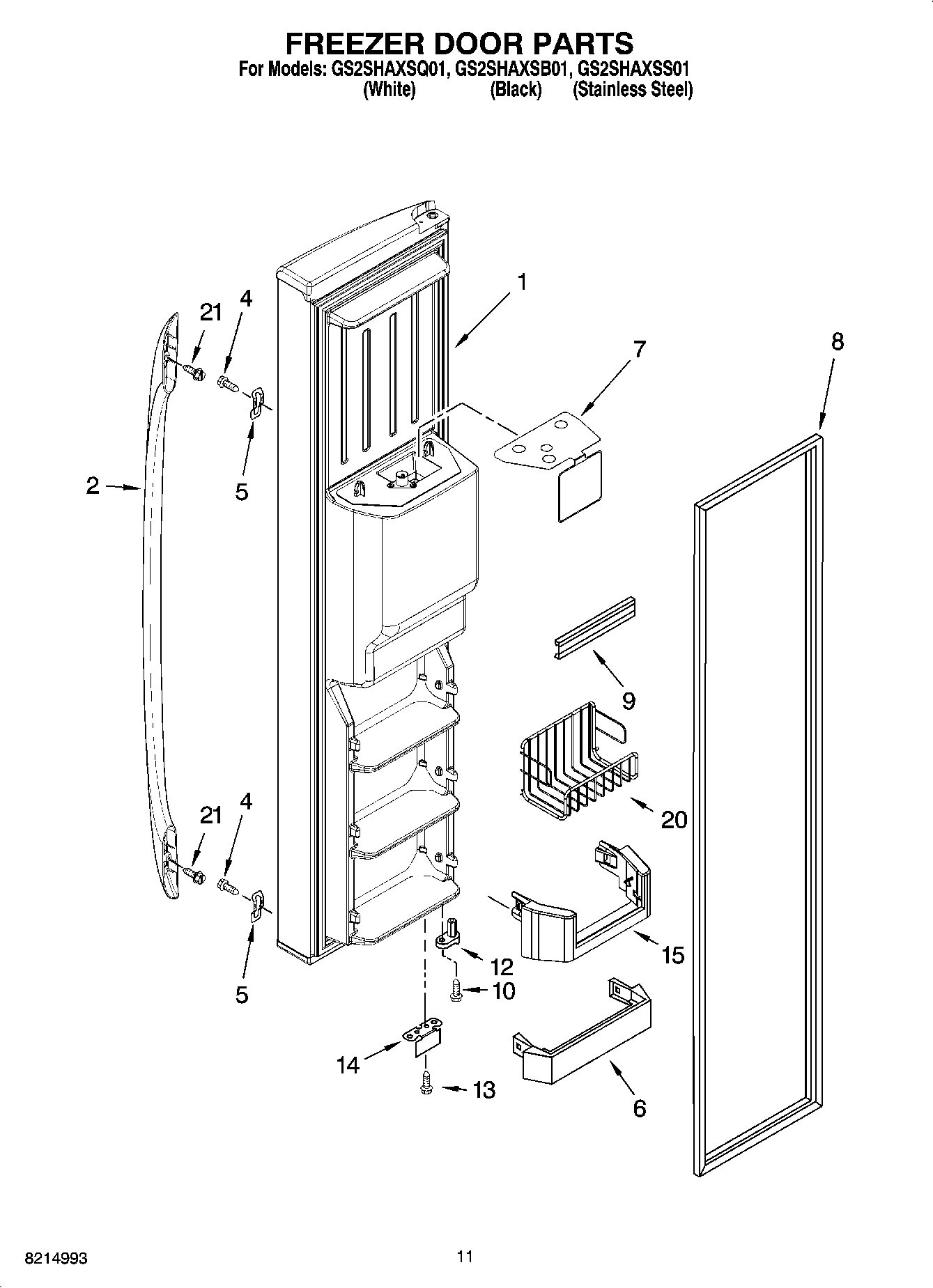 07 - FREEZER DOOR PARTS