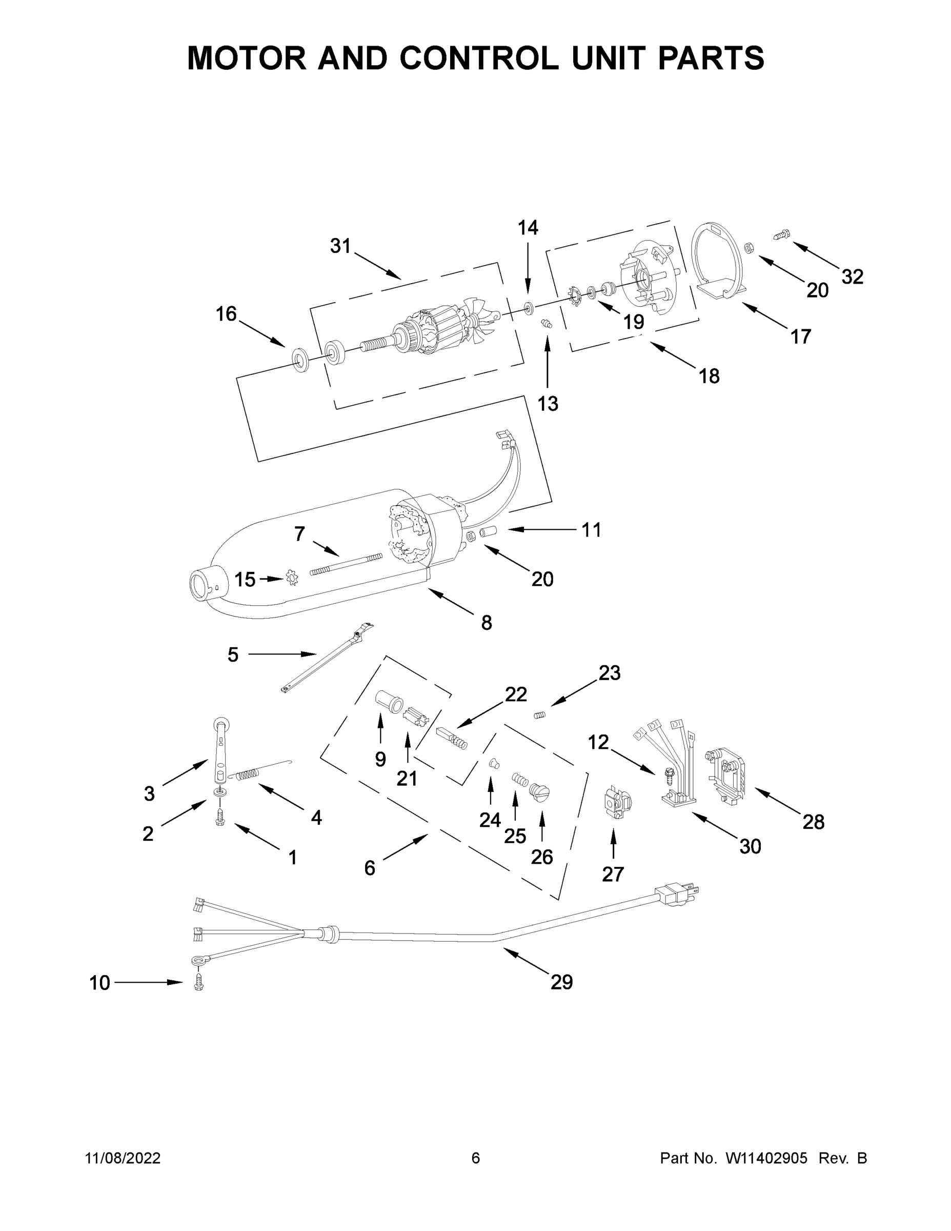 04 - MOTOR AND CONTROL UNIT PARTS